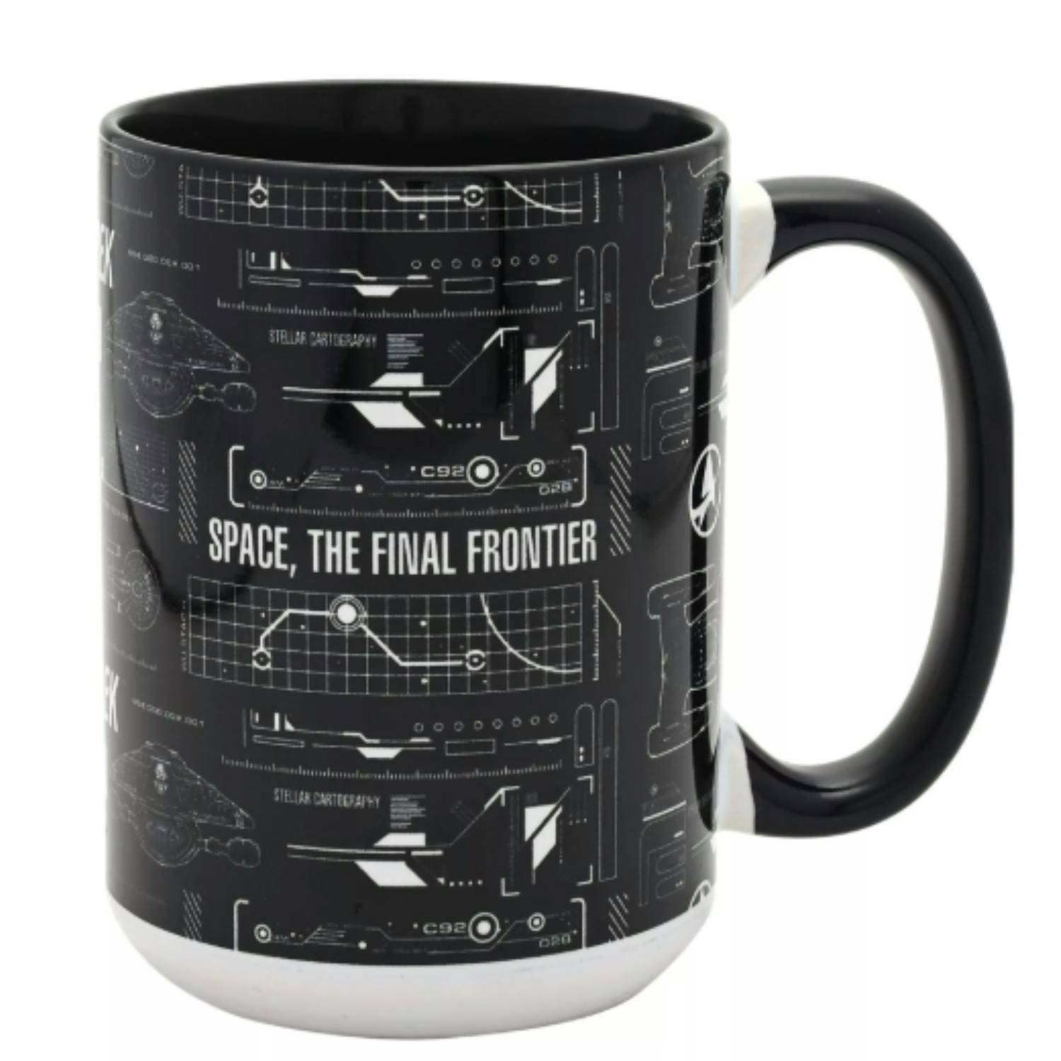 Rackhams Black/White Star Trek Tech And 444Ml Mug The Final Frontier Design - 1 - And - Mug