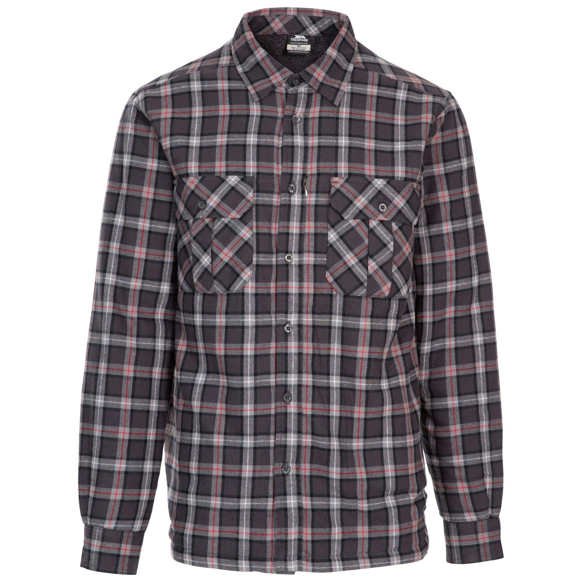 Trespass Men's Dark/Grey Rapeseed Check Shirt - M - 100% Cotton