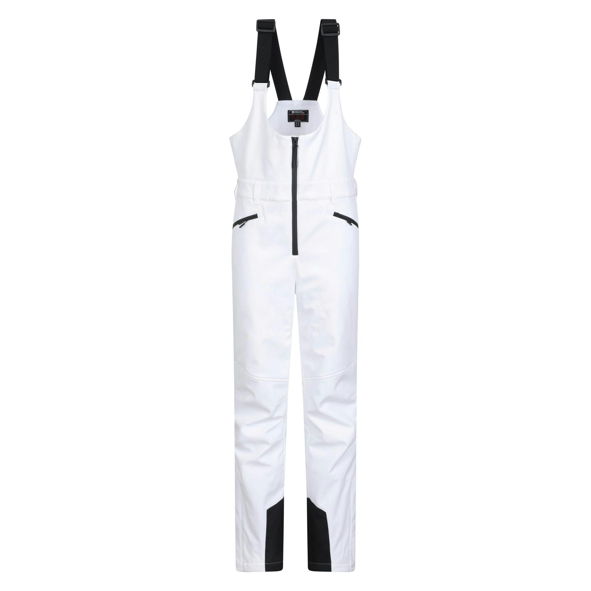 Mountain Warehouse Women's White / Recco Bibbed Ski Trousers - 18 Uk - 95% Polyester/5% Elastane