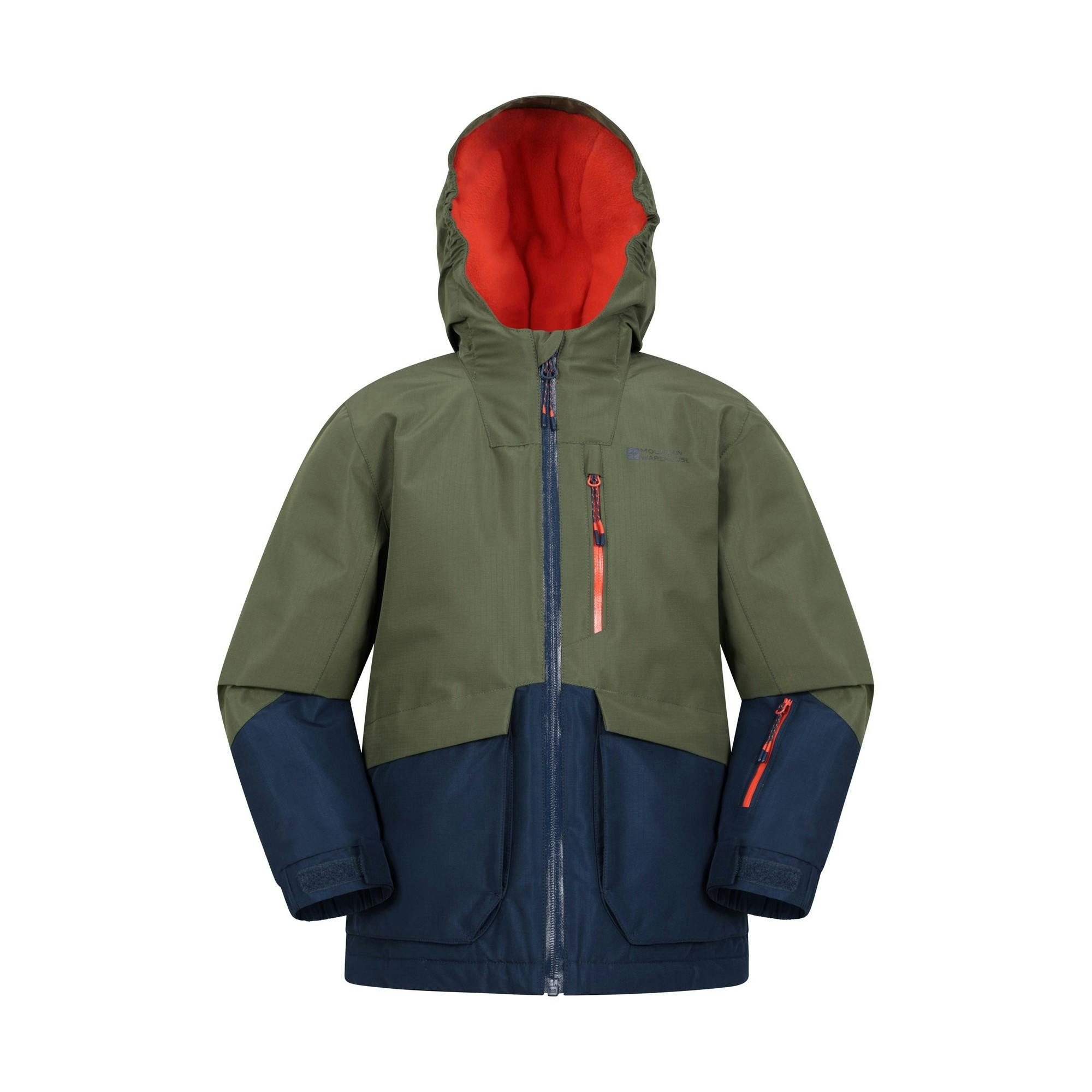 Mountain Warehouse Green Kids Cosmos Water Resistant Ski Jacket - Khaki - 13 Years - Khaki - 100% Mixed