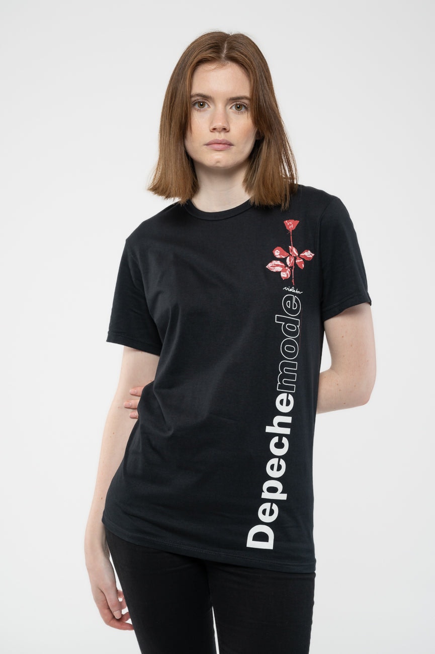 Paradiso Clothing Unisex Black Paradiso Depeche Mode Violator Side Rose T Shirt - L