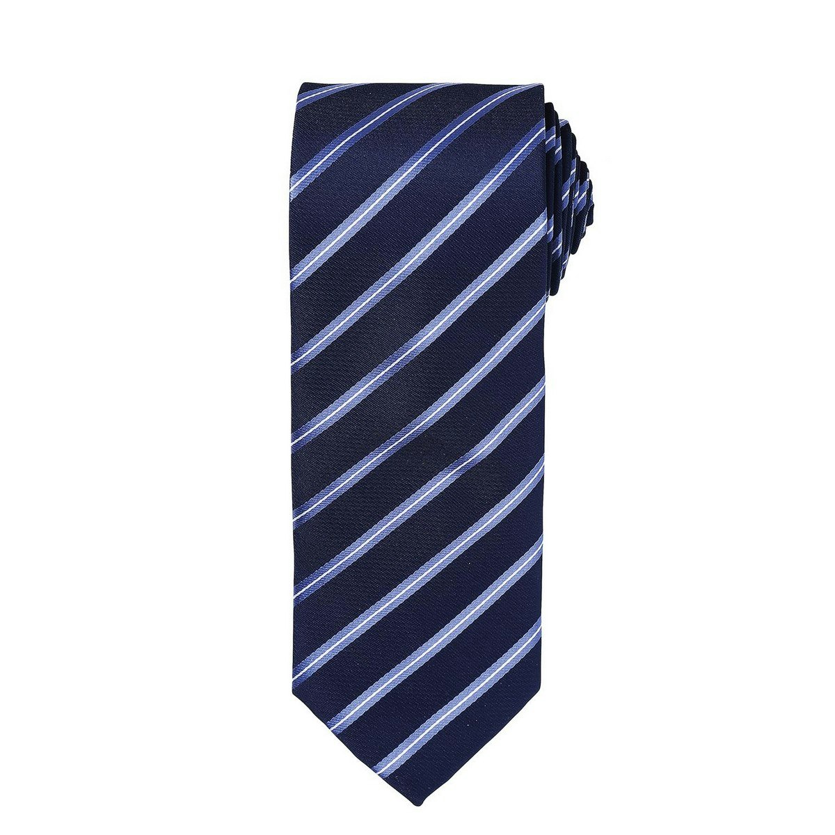 Premier Men's Dark Navy Stripe Tie In - Image 3