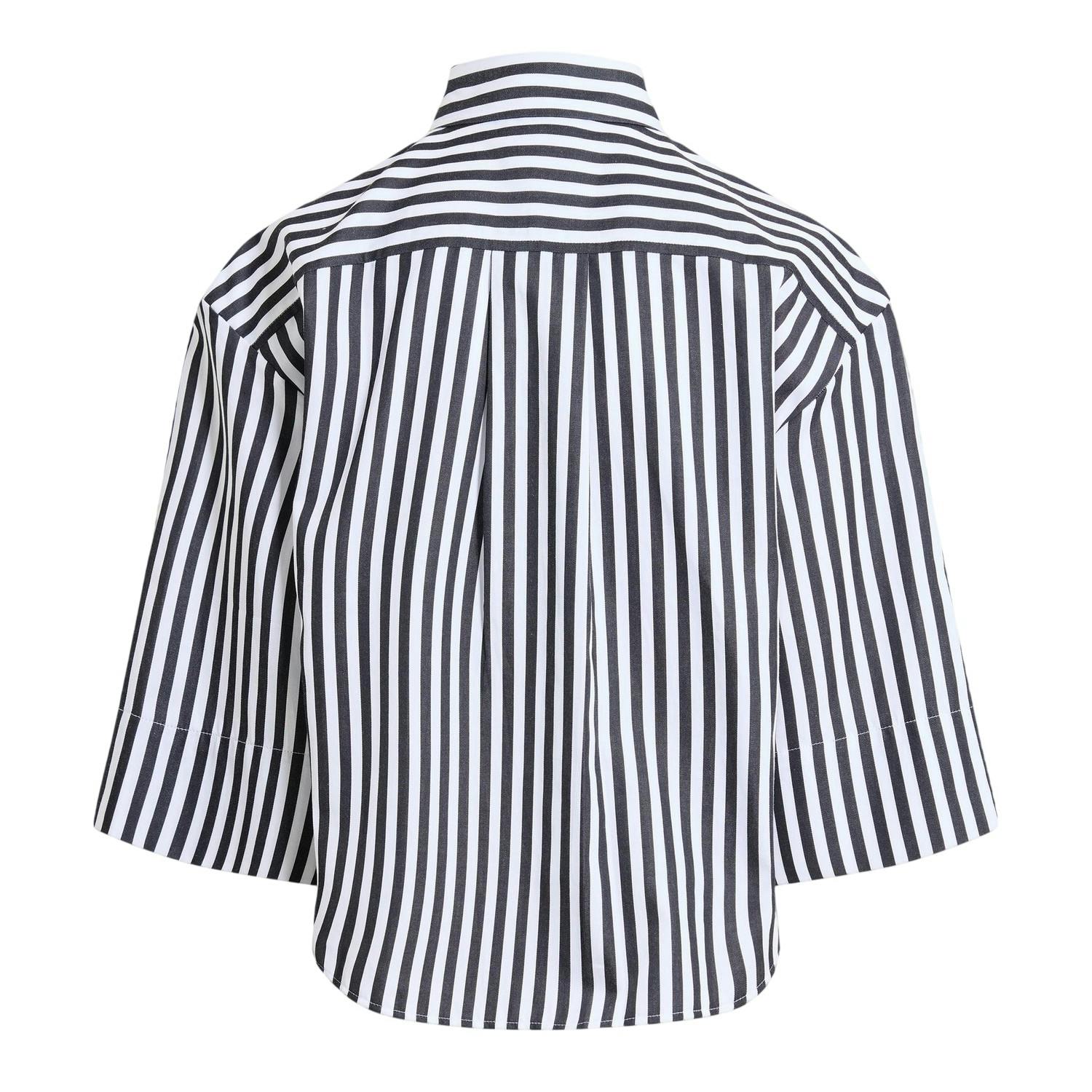 Hugo Women's Brown Striped Drop Shoulder Boxy Shirt - 8 Uk - 100% Mixed