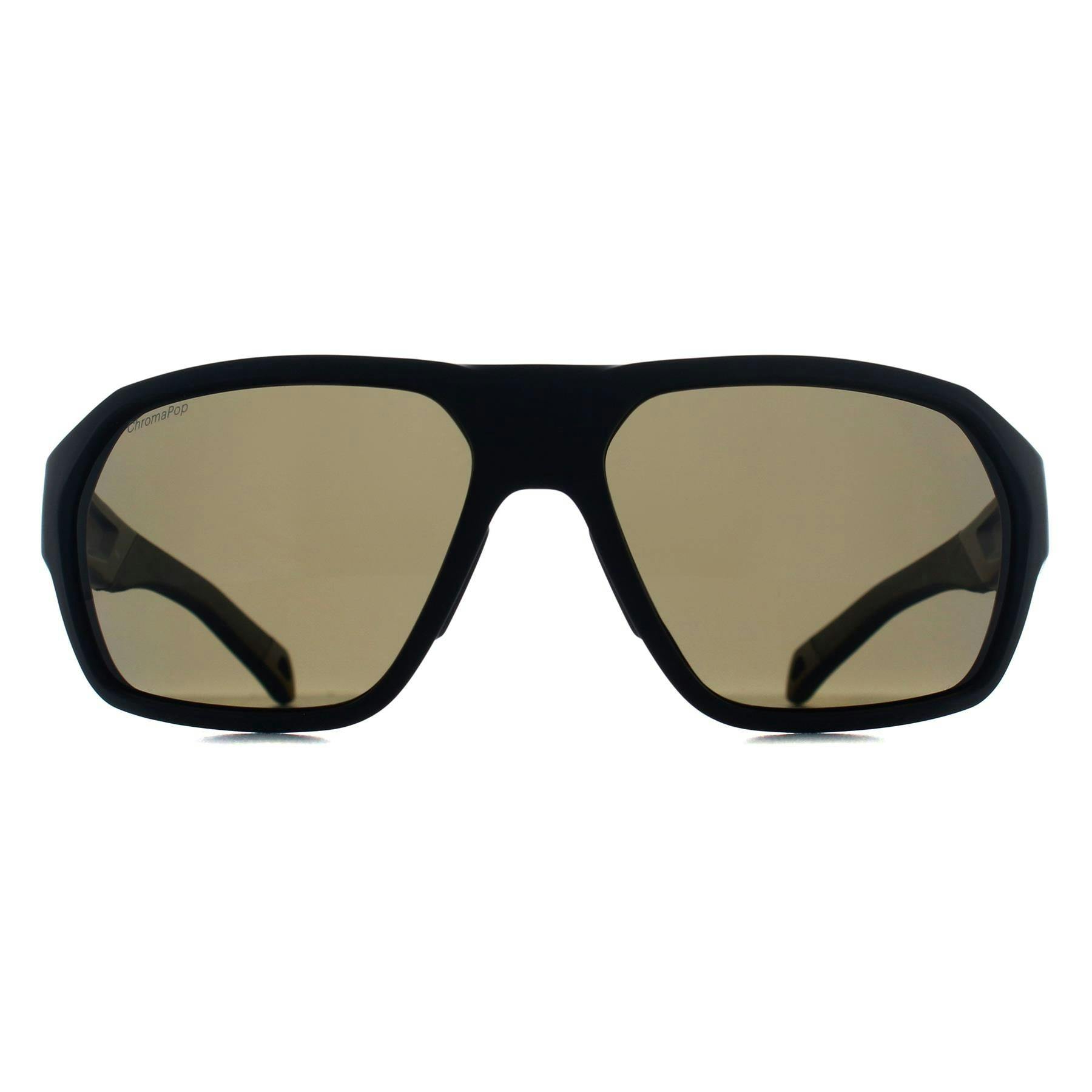 Smith Black/Green Sunglasses Deckboss 003 L7 Matte Chromapop Polarized
