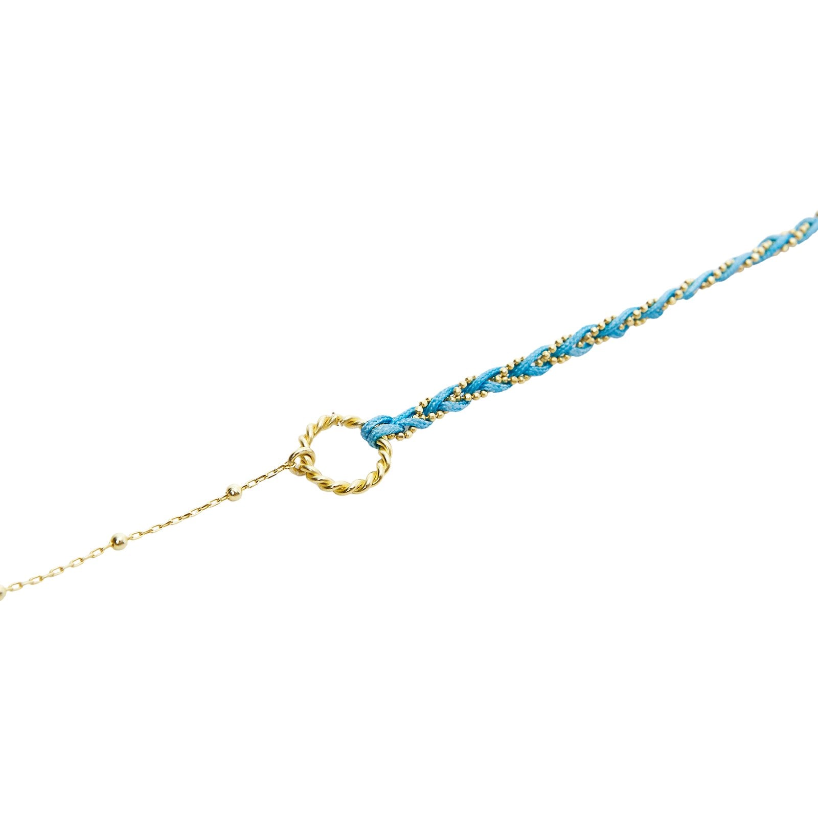Spero London Silver Handmade Rope Braided Sterling Beaded Chain Bracelet - Image 2
