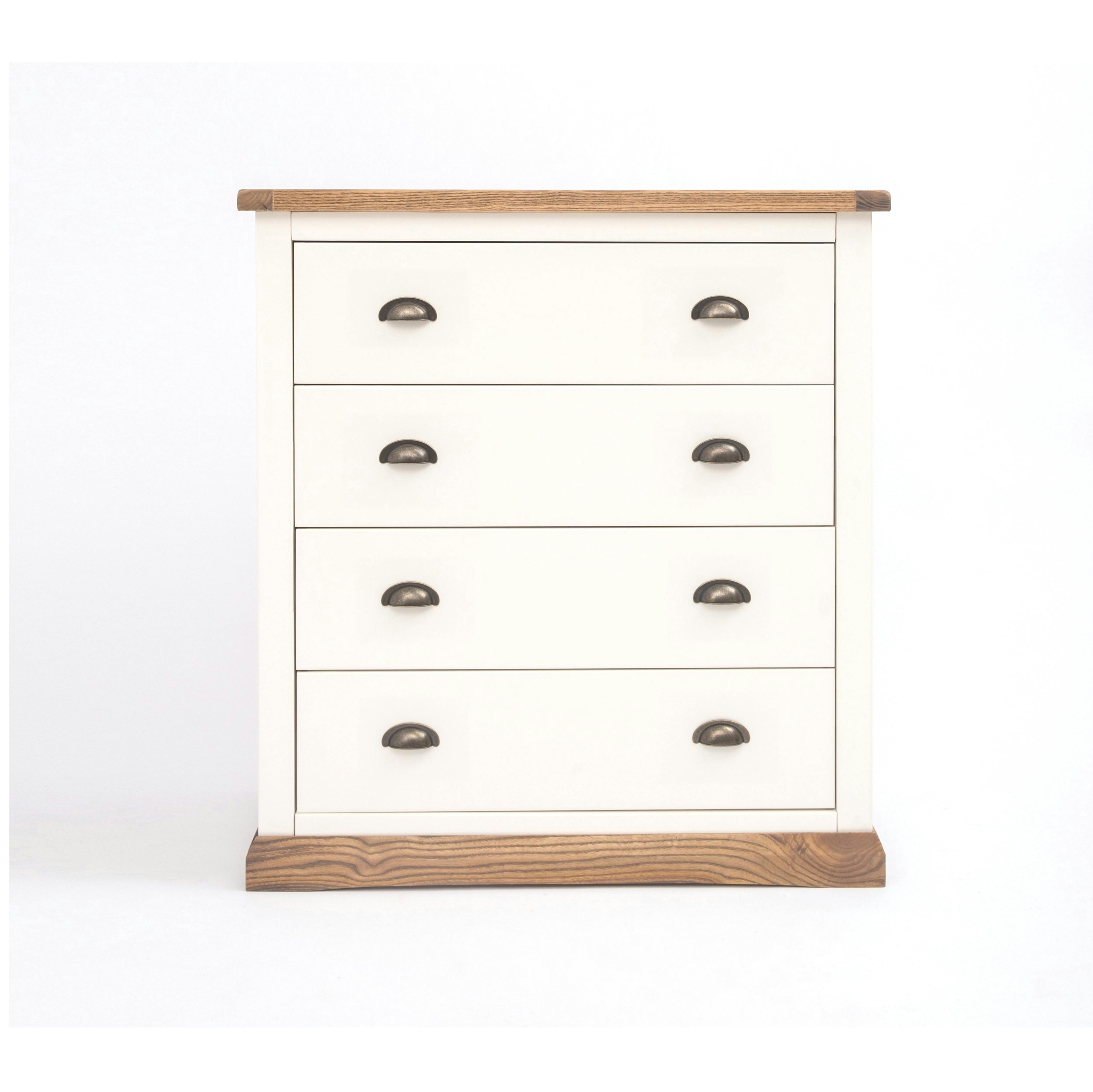 Cabinet Bits White Tropea 4 Drawer Chest Of Drawers Brass Cup Handle - Off