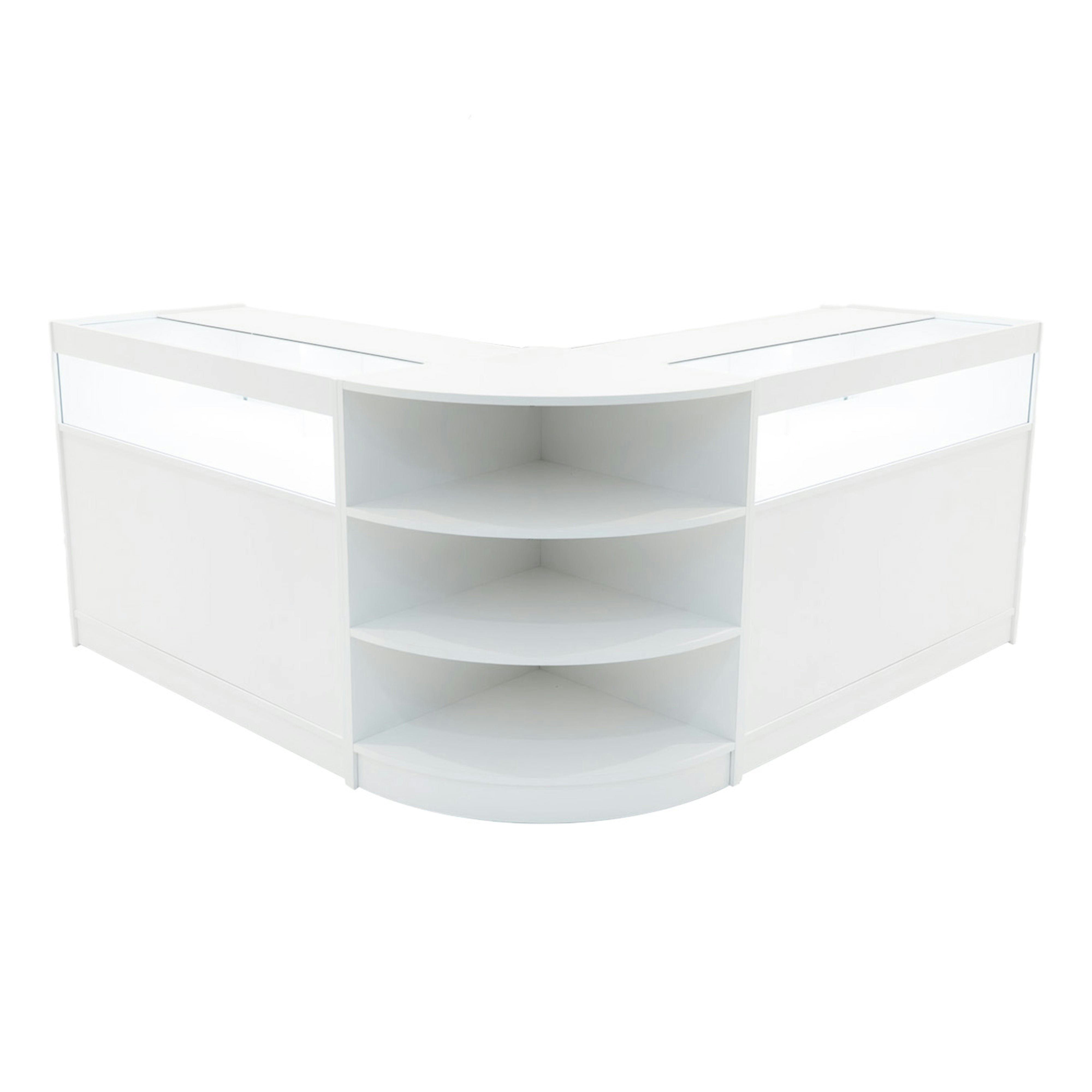 Rackhams White Theseus Led Shop Counter Set Lm60 & 2 X B1200
