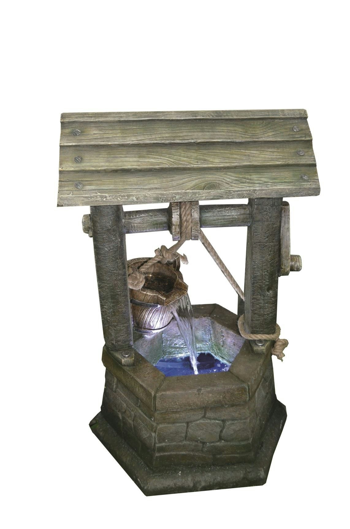 Tranquillity Water Features Medium Stone Wishing Well Water Feature - Solar