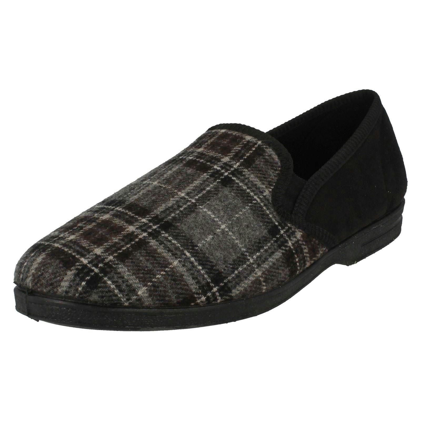 Spot On Men's Black Casual Slippers X2013 - Uk 11