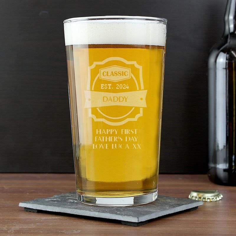 Rackhams Personalised Classic Pint Glass