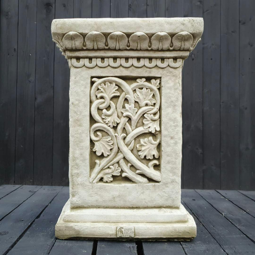 Rackhams White Acanthus Plinth' Large Square Statuary Pedestal Pc10