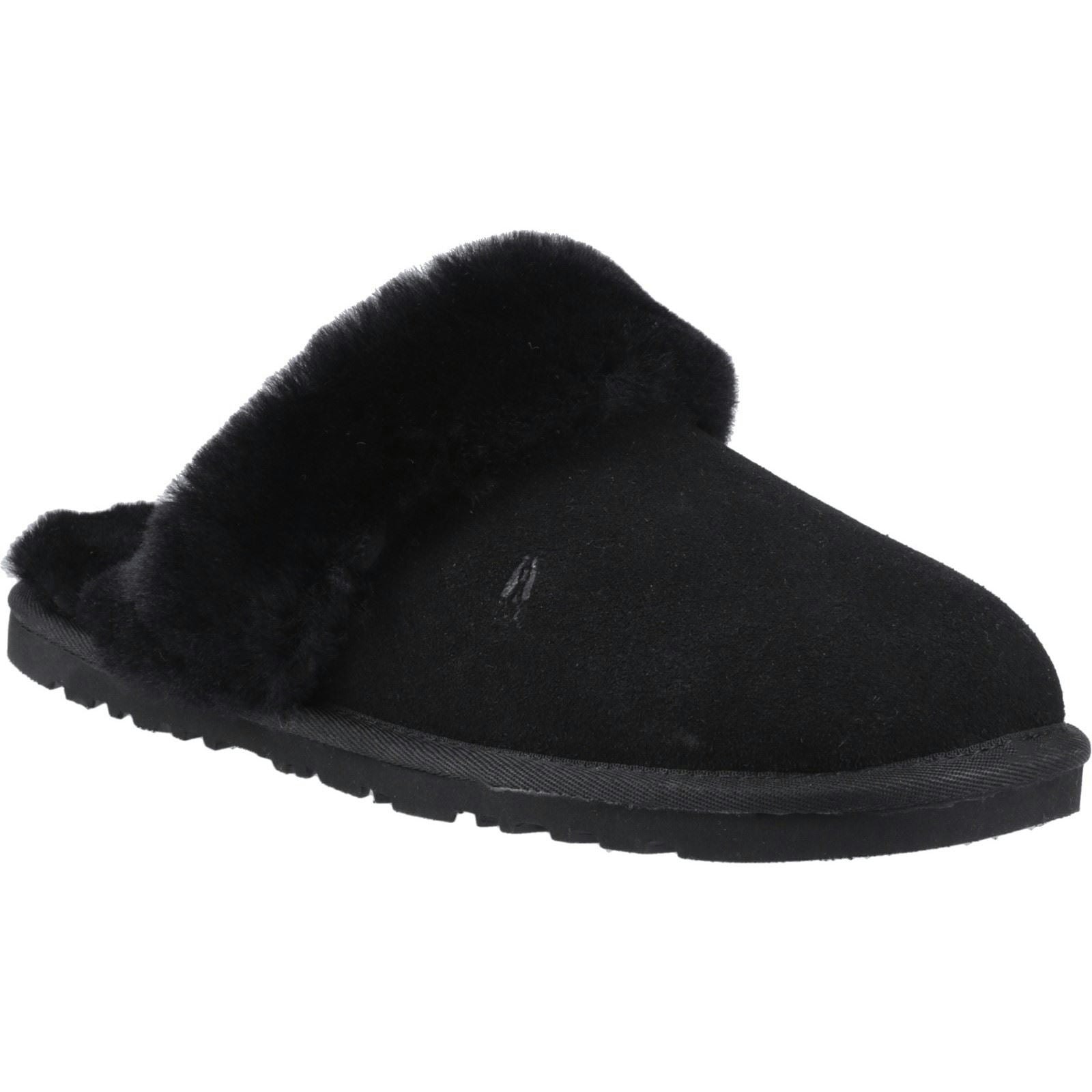 Hush Puppies Women's Black Samantha Suede Slippers - Size 6