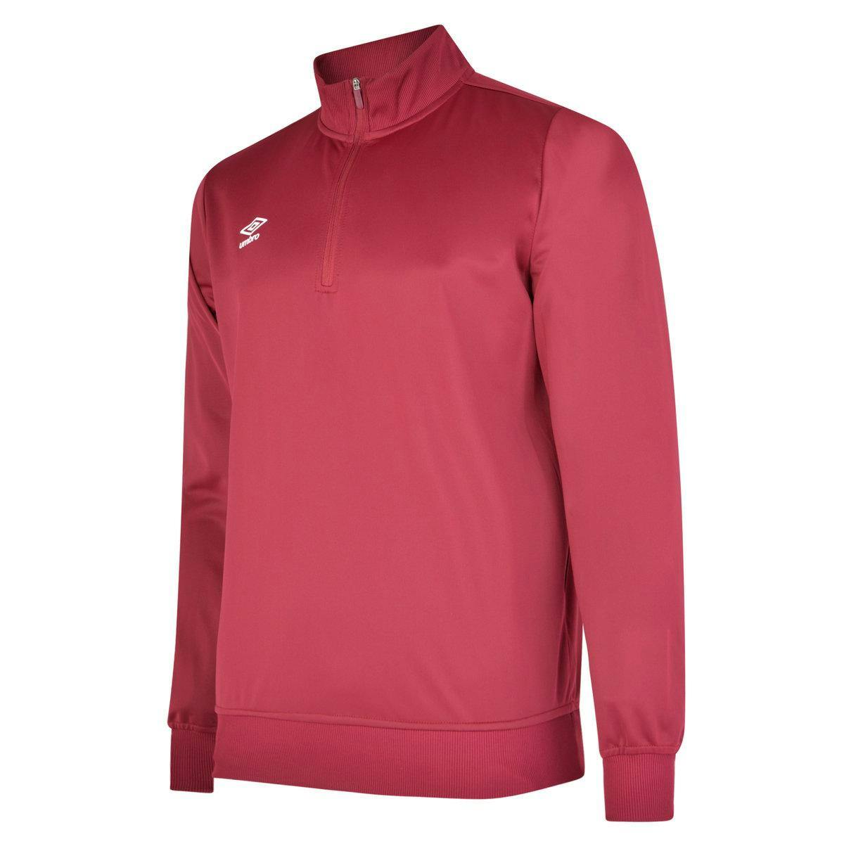 Umbro Kids Club Essential Half Zip Sweatshirt - New Claret - 13 Years - New Claret - 100% Polyester