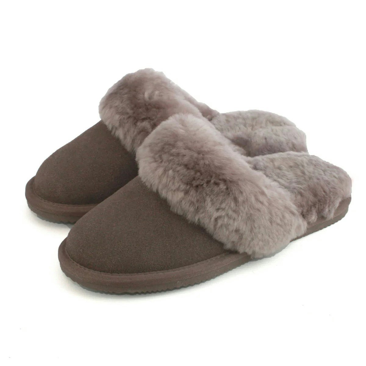 Eastern Counties Leather Women's Brown Grace Sheepskin Slippers - Truffle - Truffle - Size 5 Uk