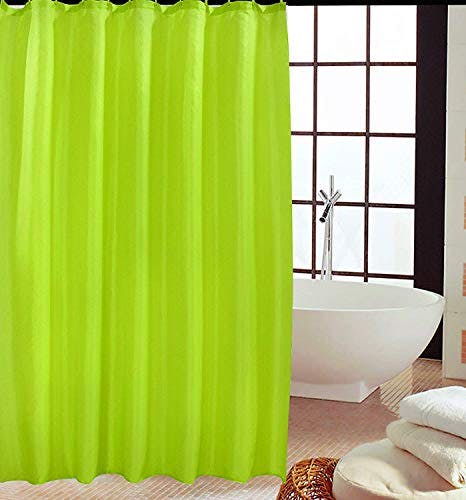 Kav Blue/Black/Red Polyester Fabric Shower Mould And Mildew Resistant Curtain 180 X 180 Cm (71 X 71 Inch) Mosaic Tiles Patterned (Choose Colour From Drop Down Menu) - Lime - 1