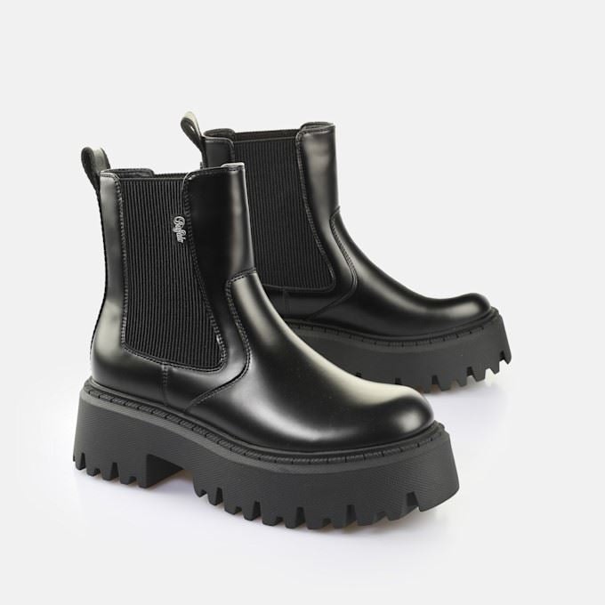 Buffalo Women's Black Aspen Chelsea Boots - Uk 6.5 / Eu 40 / Us 9