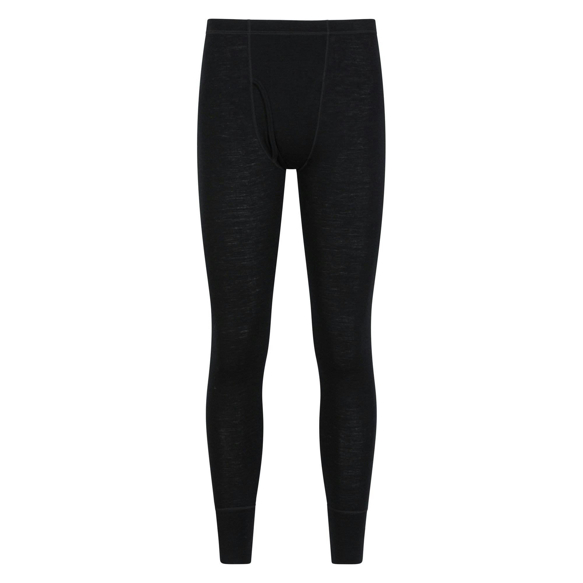 Mountain Warehouse Men's Black Merino Ii Thermal Bottoms - 3XL - 100% Merino Wool