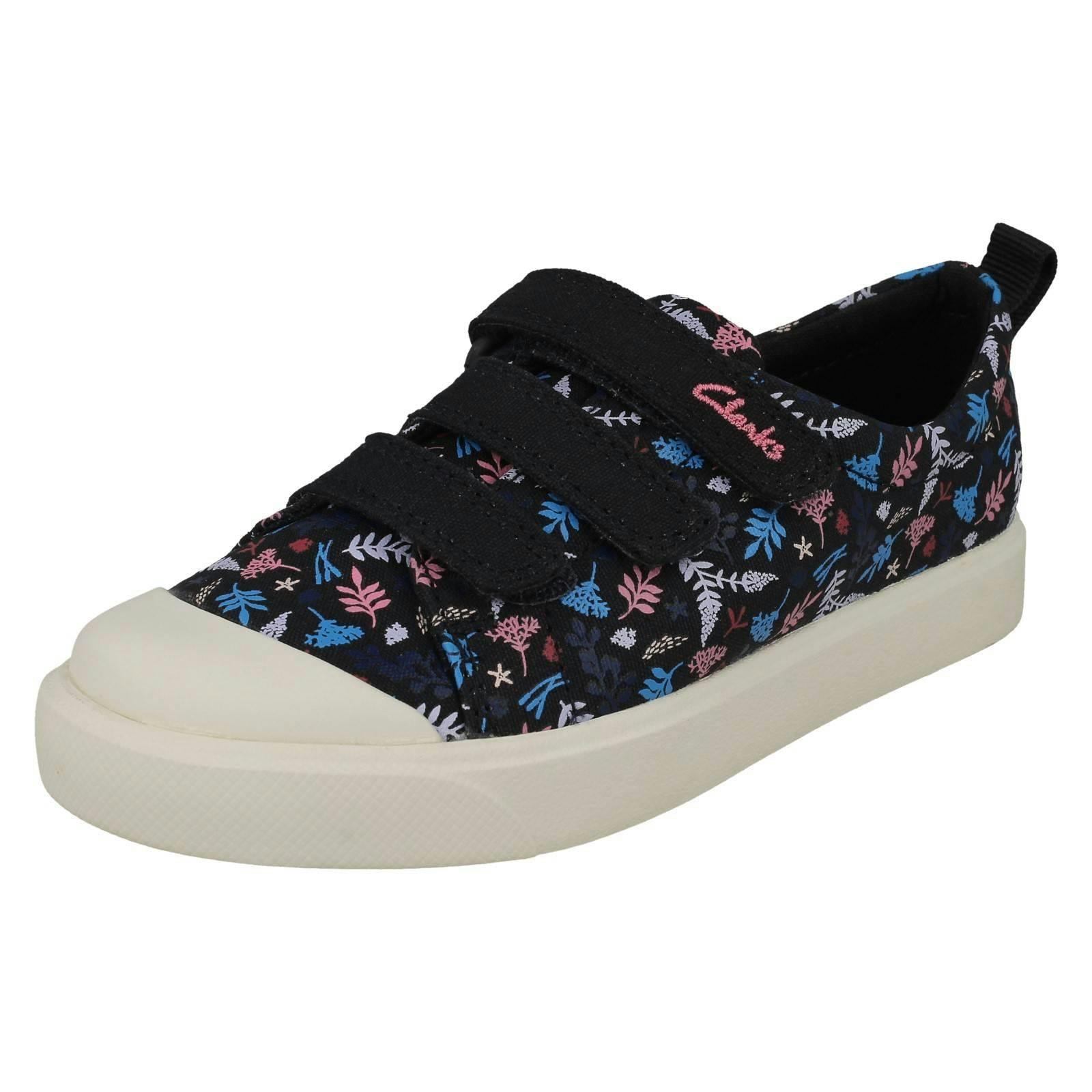 Clarks Girls Light Machine Washable Casual Shoes City Vibe - Navy - Uk 8.5 Child - F