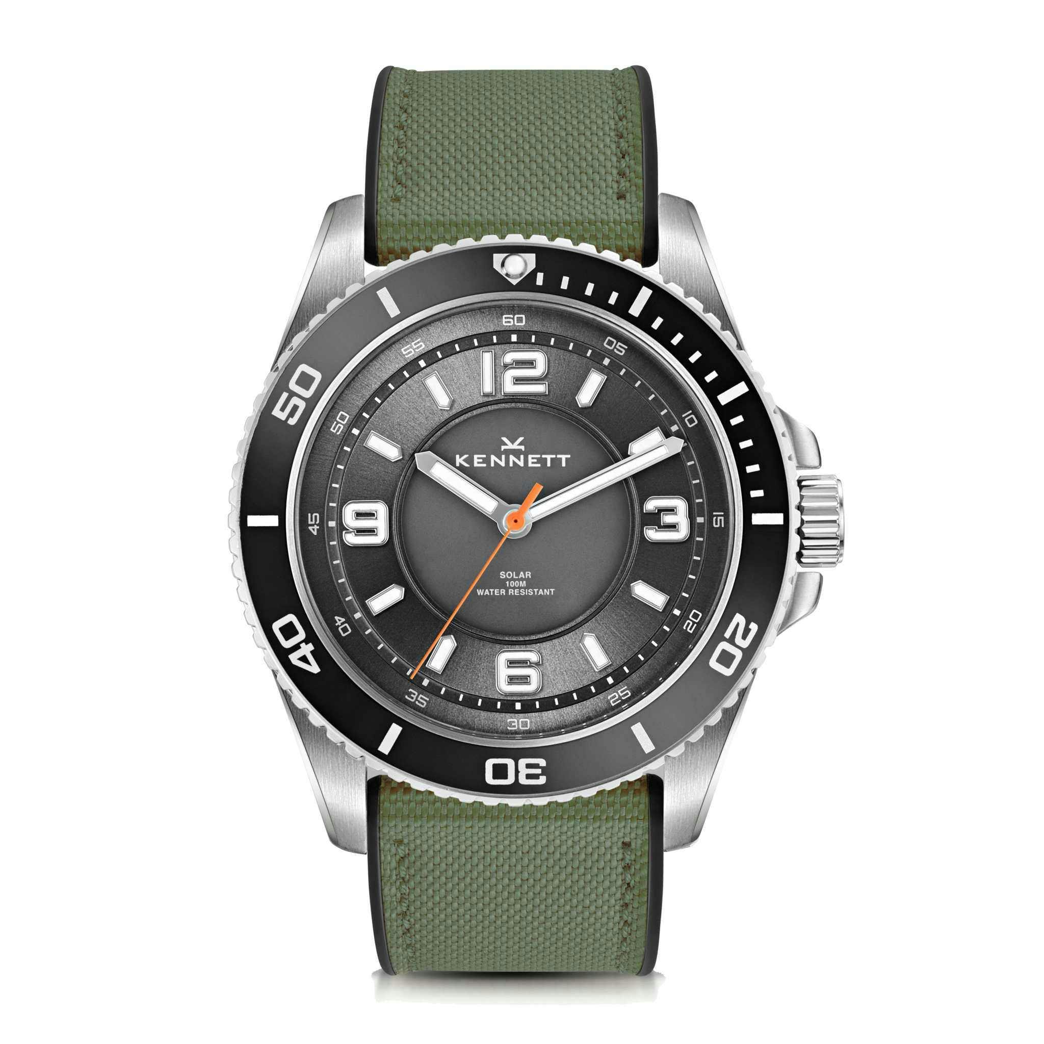 Kennett Green Solaxplorer Watch - Sailcloth/Rubber Hybrid Strap