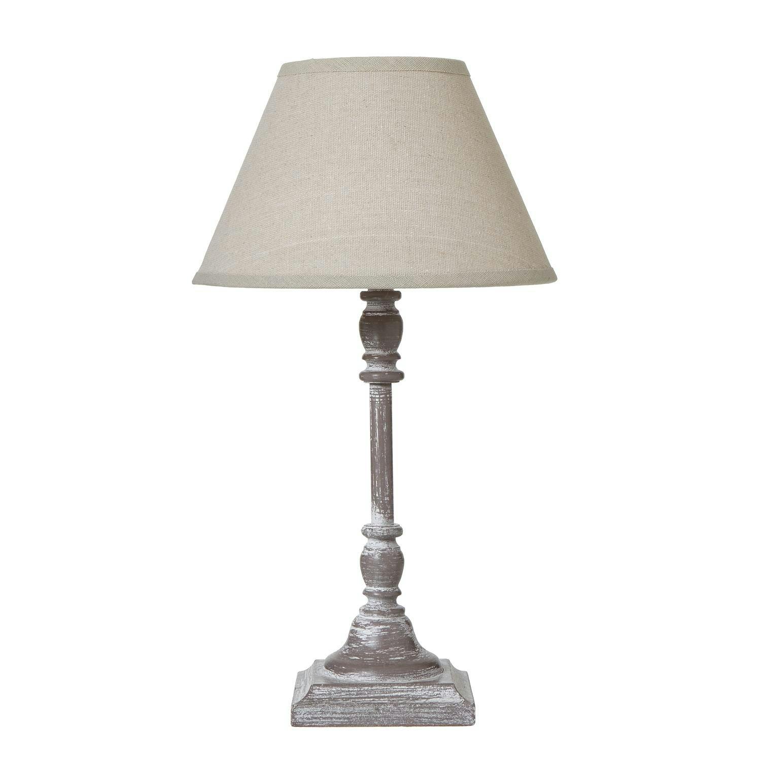 Hill Interiors White Antia Stem Table Lamp (Uk Plug) - 29Cm X 9Cm X 9Cm - 100% Mixed