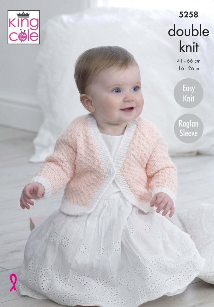 King Cole Baby DK Knitting Pattern - 5258 Baby Cardigans - Image 6
