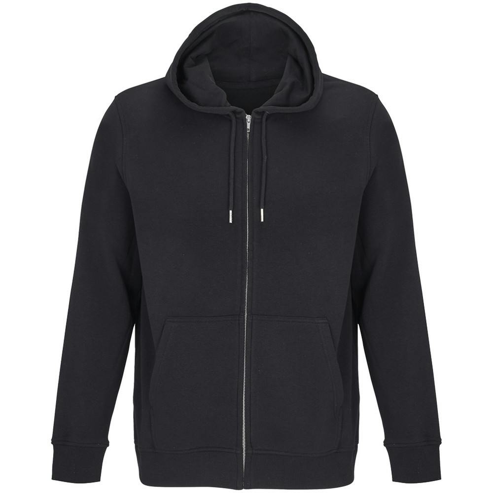 Sol's Men's Black Calipso Full Zip Hoodie In | Size: Xl - Image 2