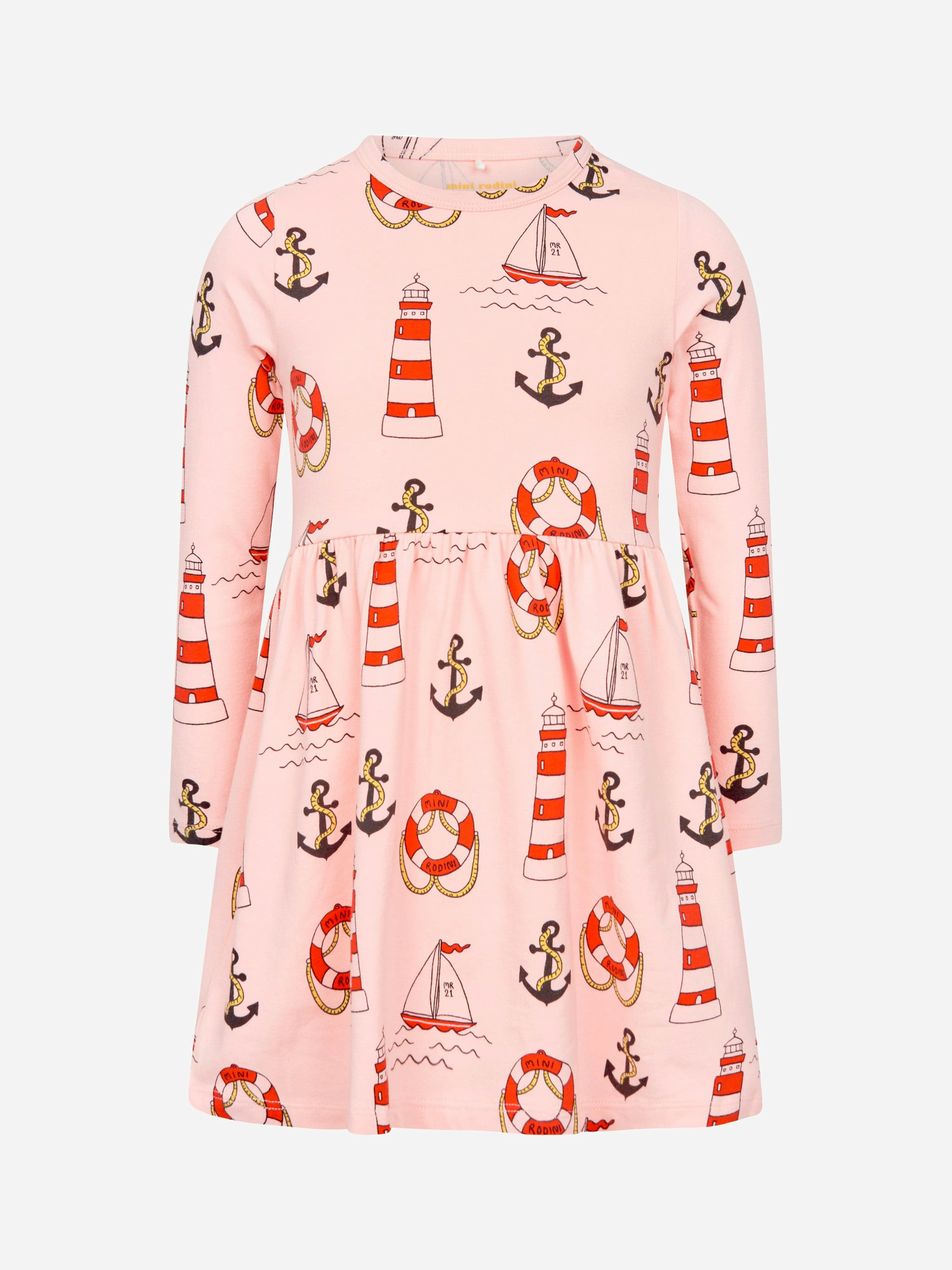 Mini Rodini Girls Pink Dress - 1 - 4 Mths