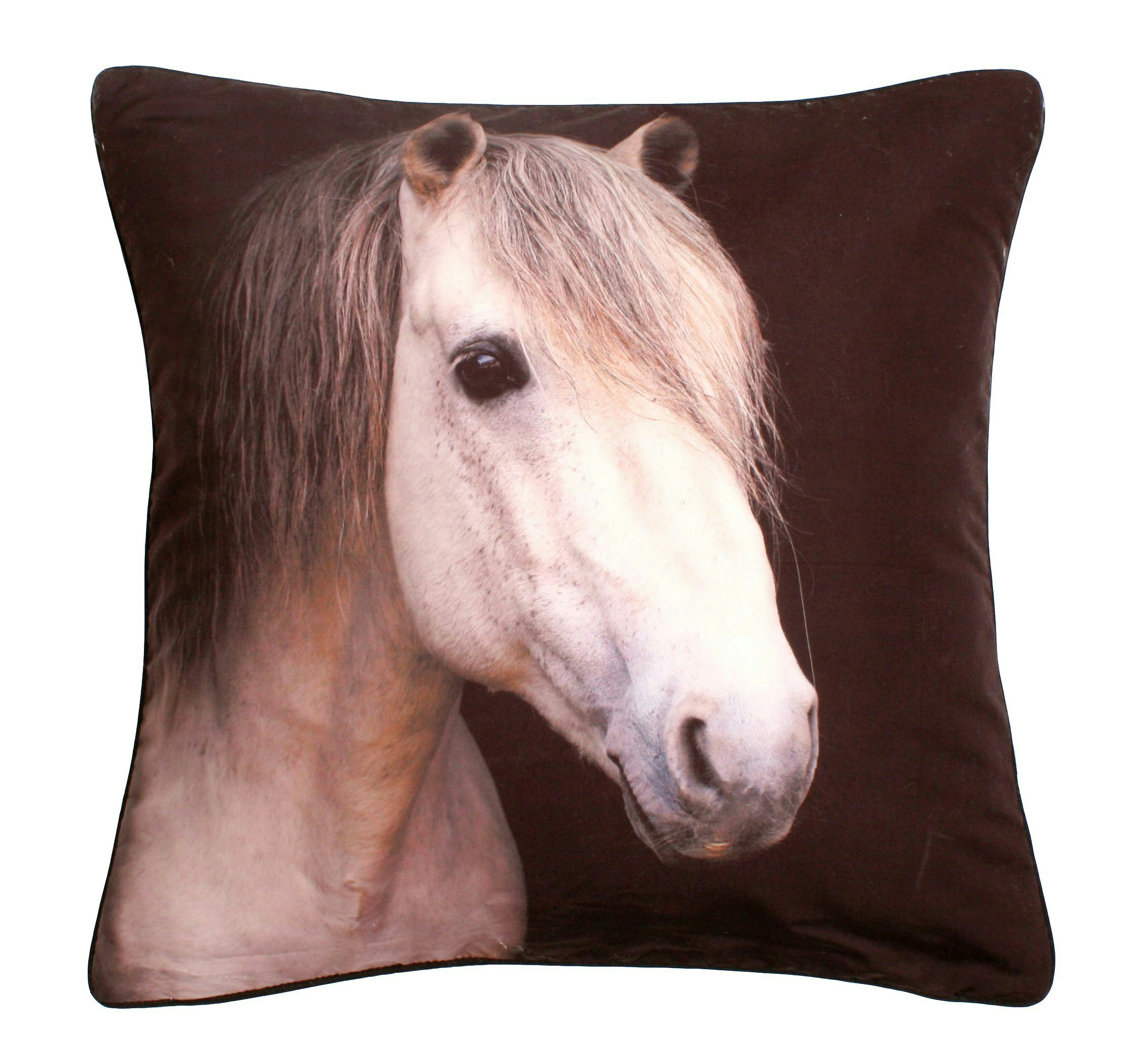 Velosso Adorable Bold Print Animal Cushion - 43Cm X 43Cm - Horse