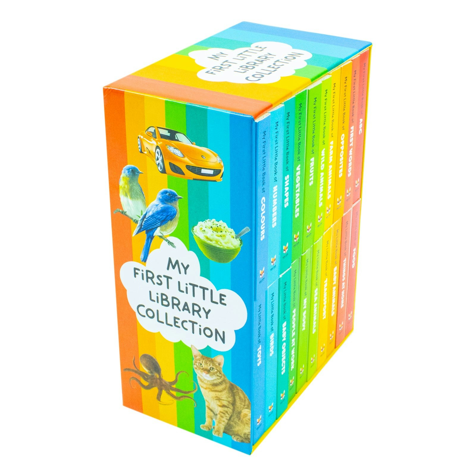 Books4people My First Little Library Books Set - Toys, Food,Things At Home, Baby Objects, Sea Animals & More Size 20