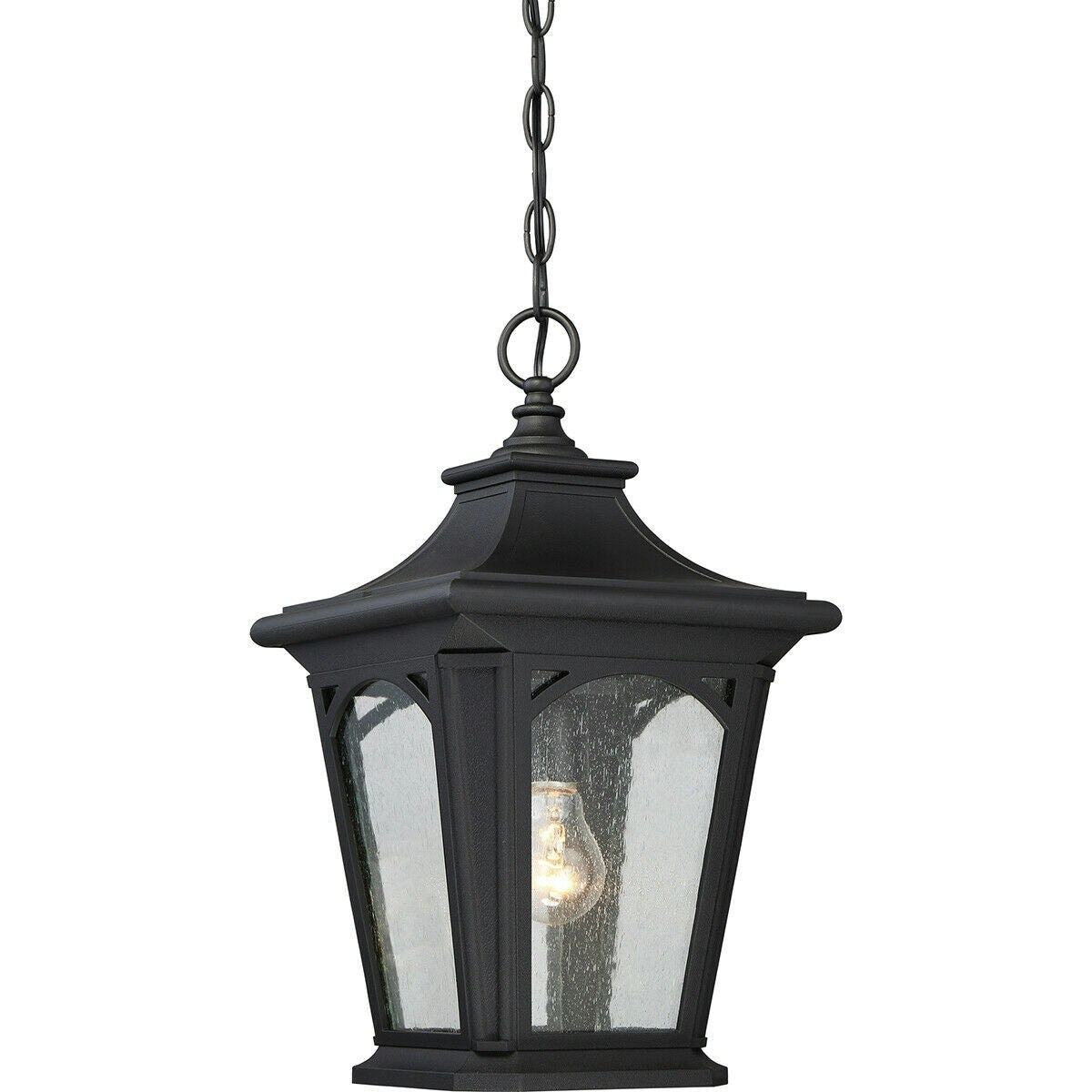 Rackhams Black Outdoor Ip44 Bulb Chain Lantern Mystic Led E27 60W Size 1