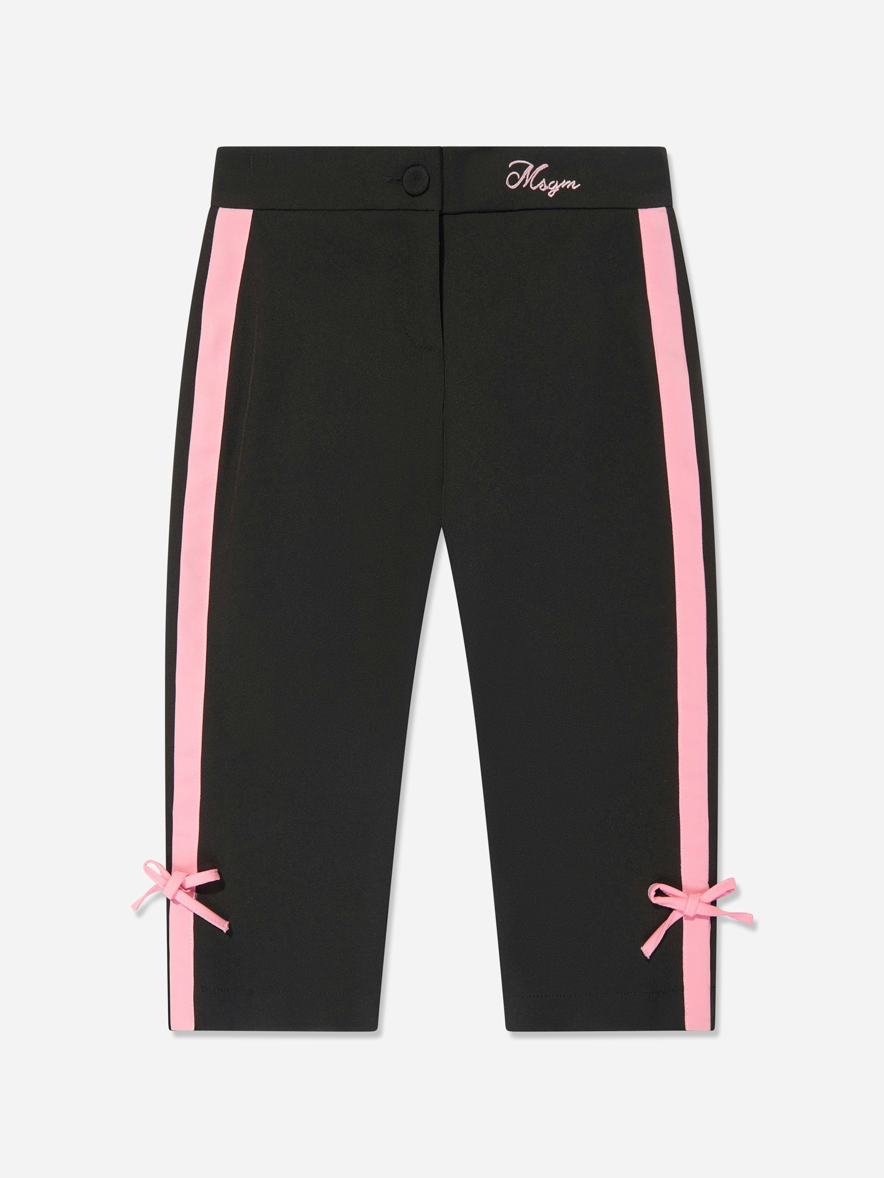 Msgm Girls Black Technical Pants In - 14 Yrs