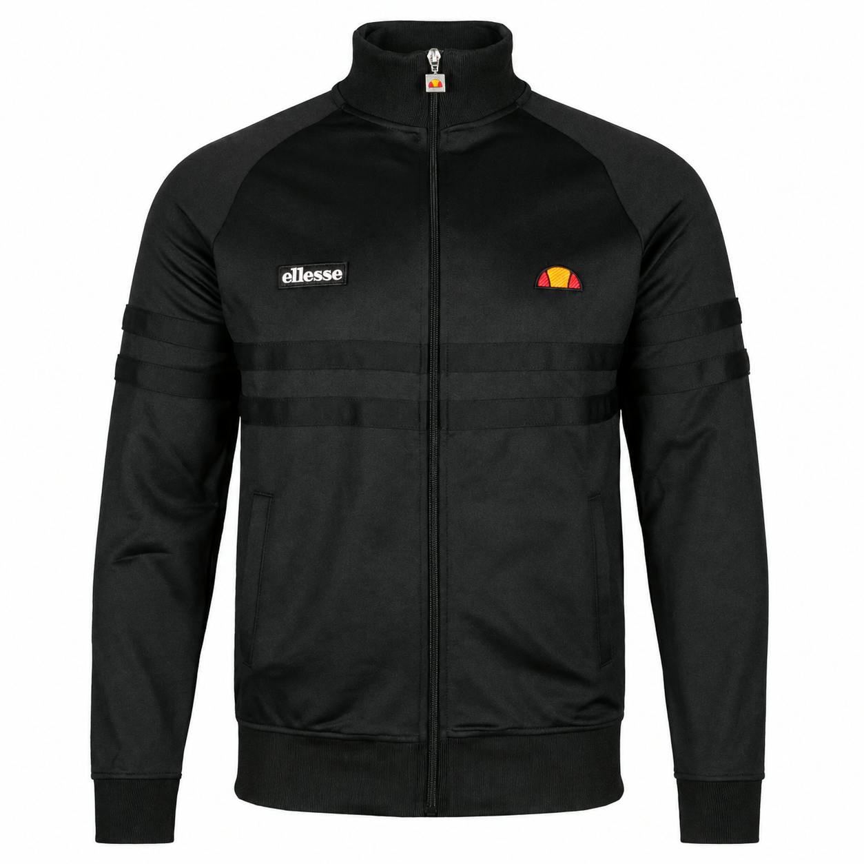 Ellesse Rimini Track Top Jacket for Men in Black Polyester with Full Zip and Funnel Neck, Size M - Image 5