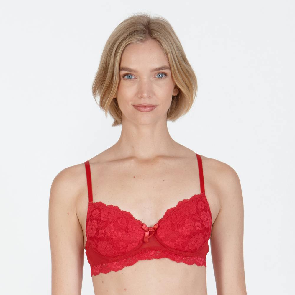 Little Women Women's Red Little Cherry You Non-Wi Medium Padded Bra - 42A