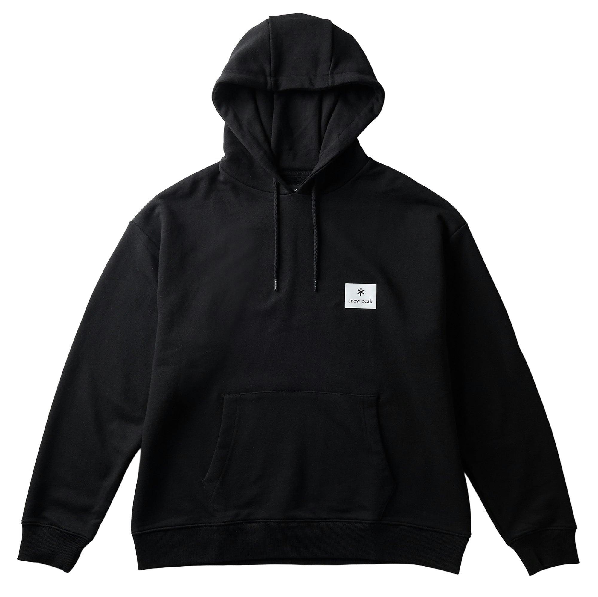 Snow Peak Black Nsd Square Logo Hoodie - Small