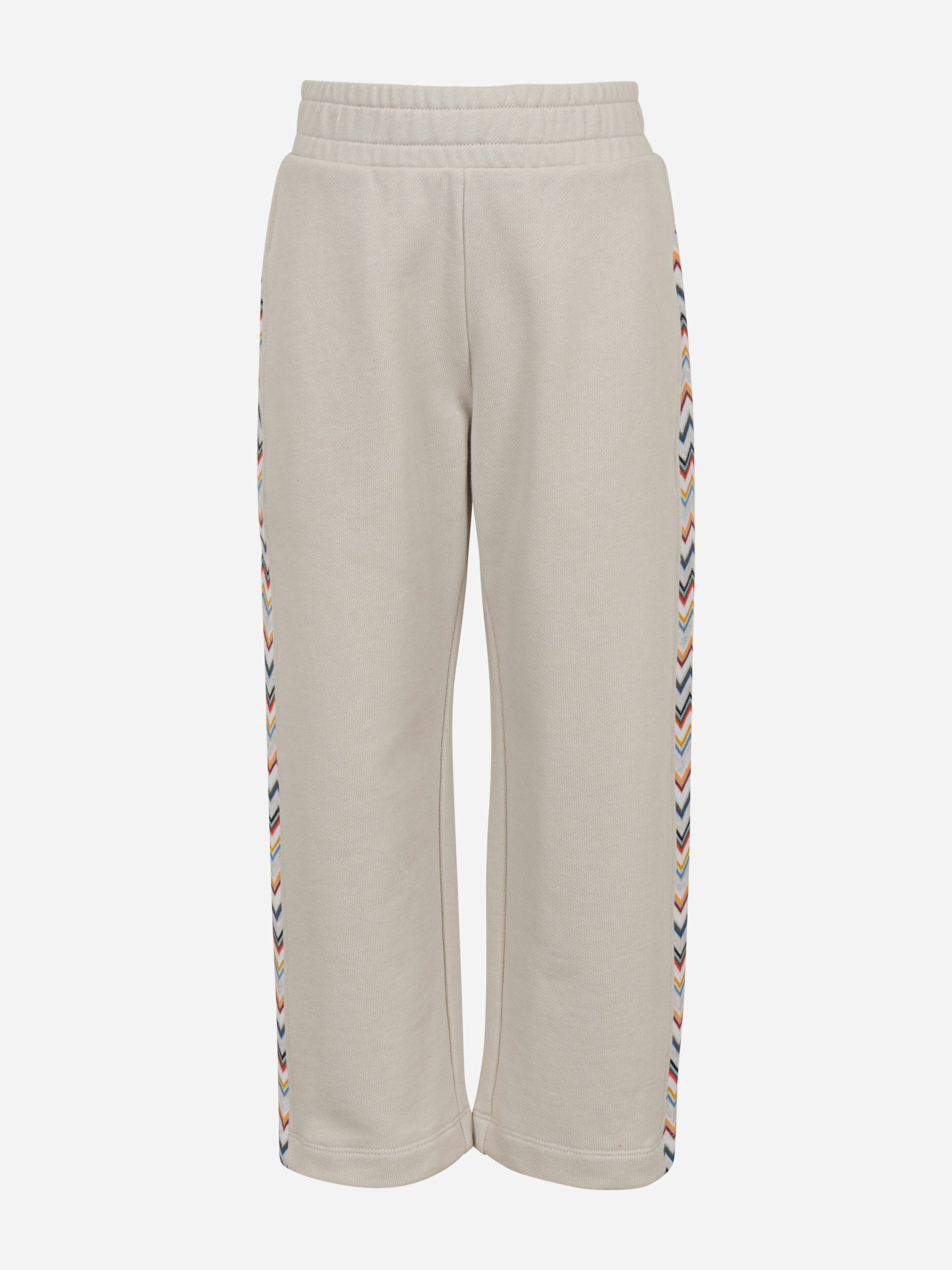 Missoni Boys Beige Zigzag Joggers In - 8 Yrs