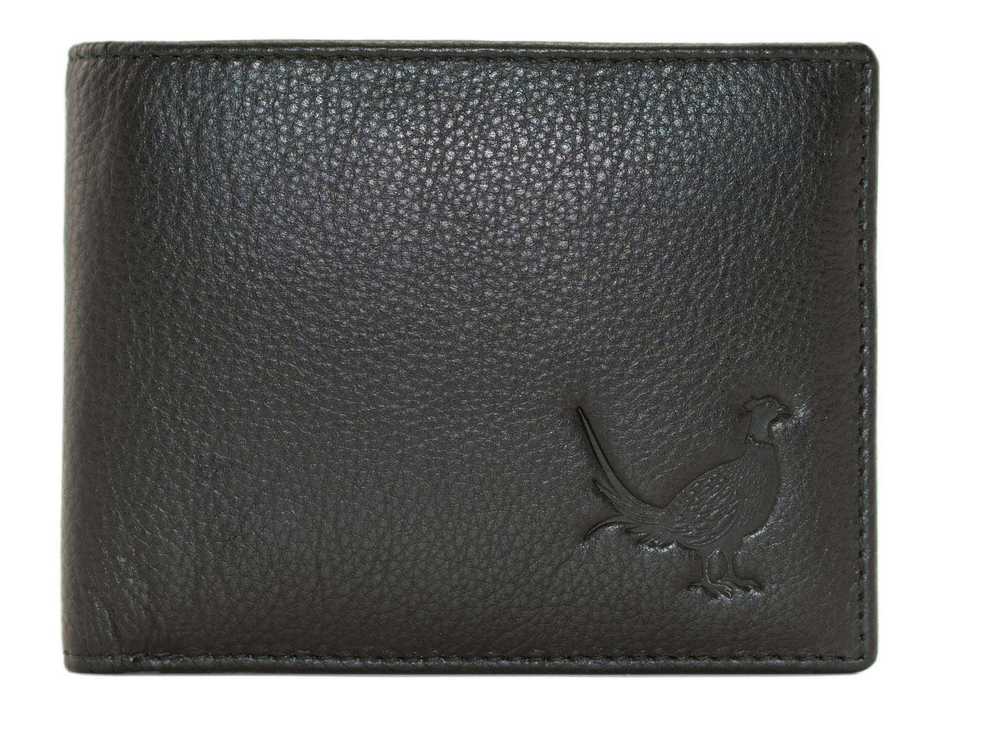 Mala Leather Black Grayson Leather Rfid Bifold Wallet – Pheasant Embossed