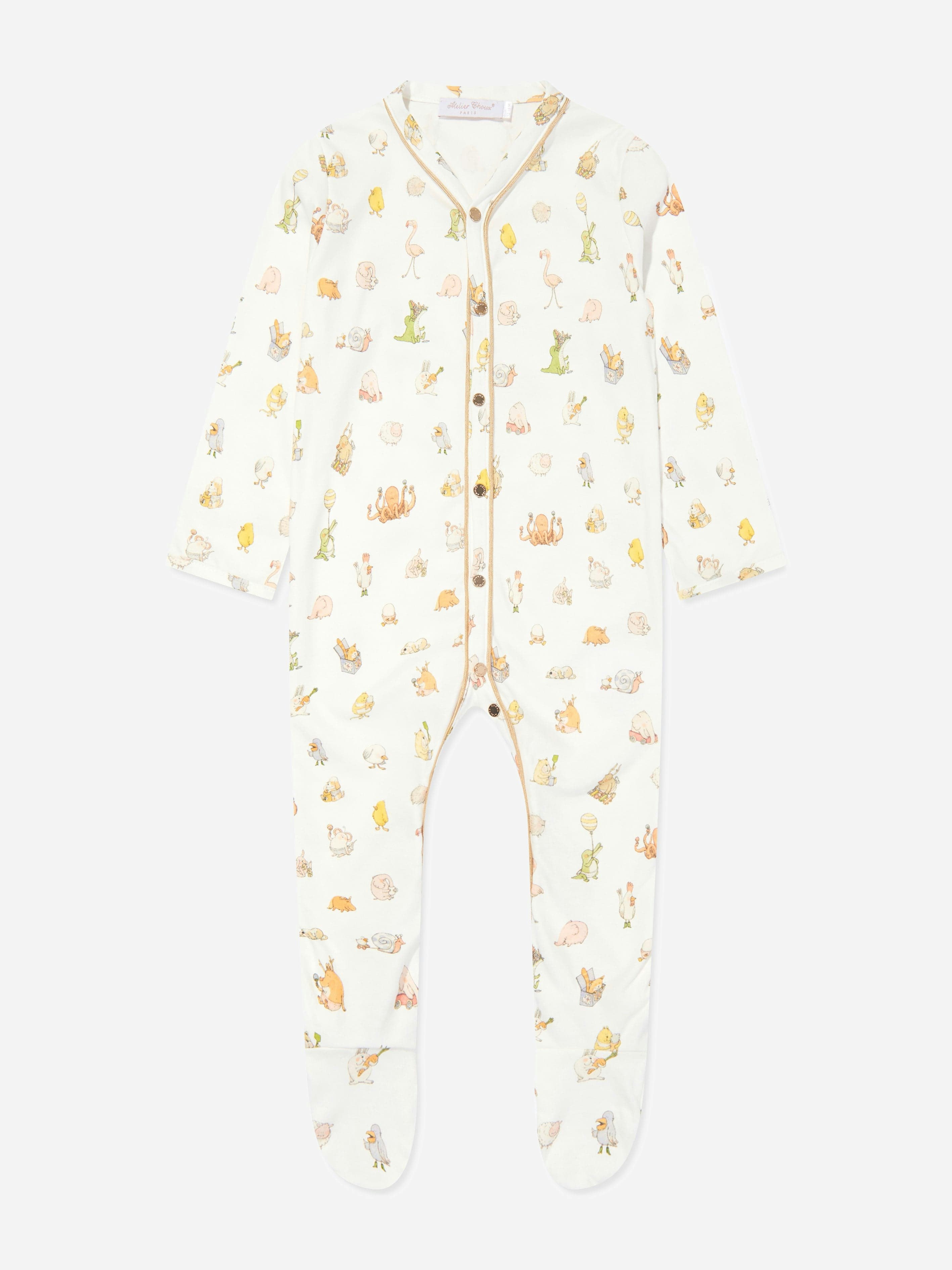 Atelier Choux Men's White Baby Choux Classic Playsuit In - 12 - 18 Mths
