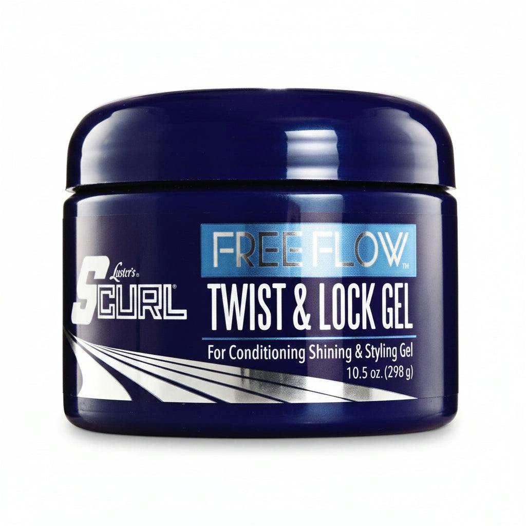 Luster's Scurl Scurl Free Flow Twist & Lock Gel 9.5Oz – Moisturising Gel For Twists, Locs & Natural Styles