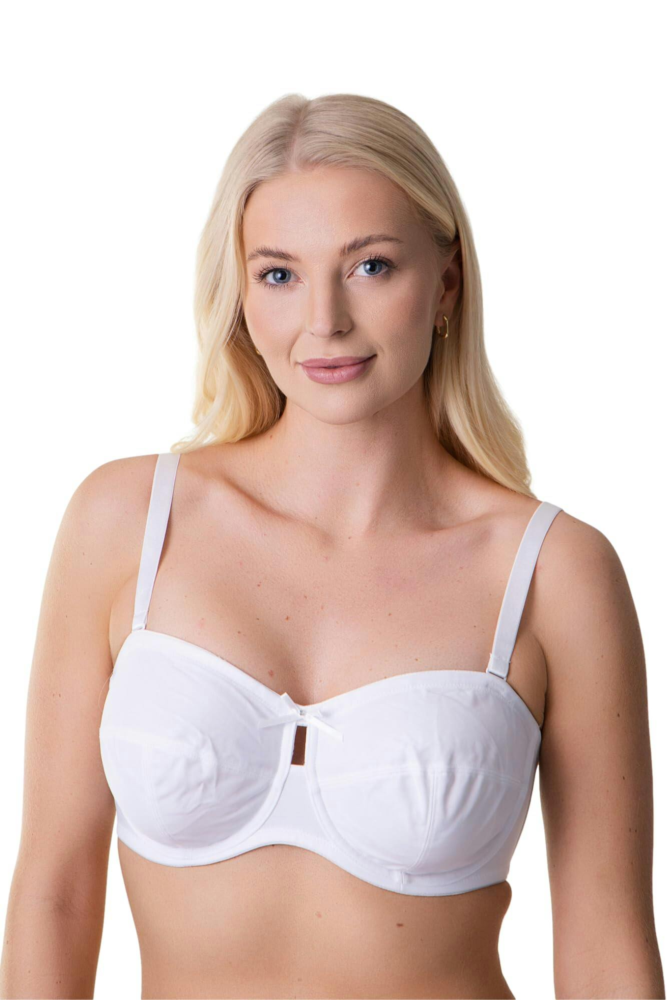 Camille Women's White Strapless Multiway Underwired Bra - 40D