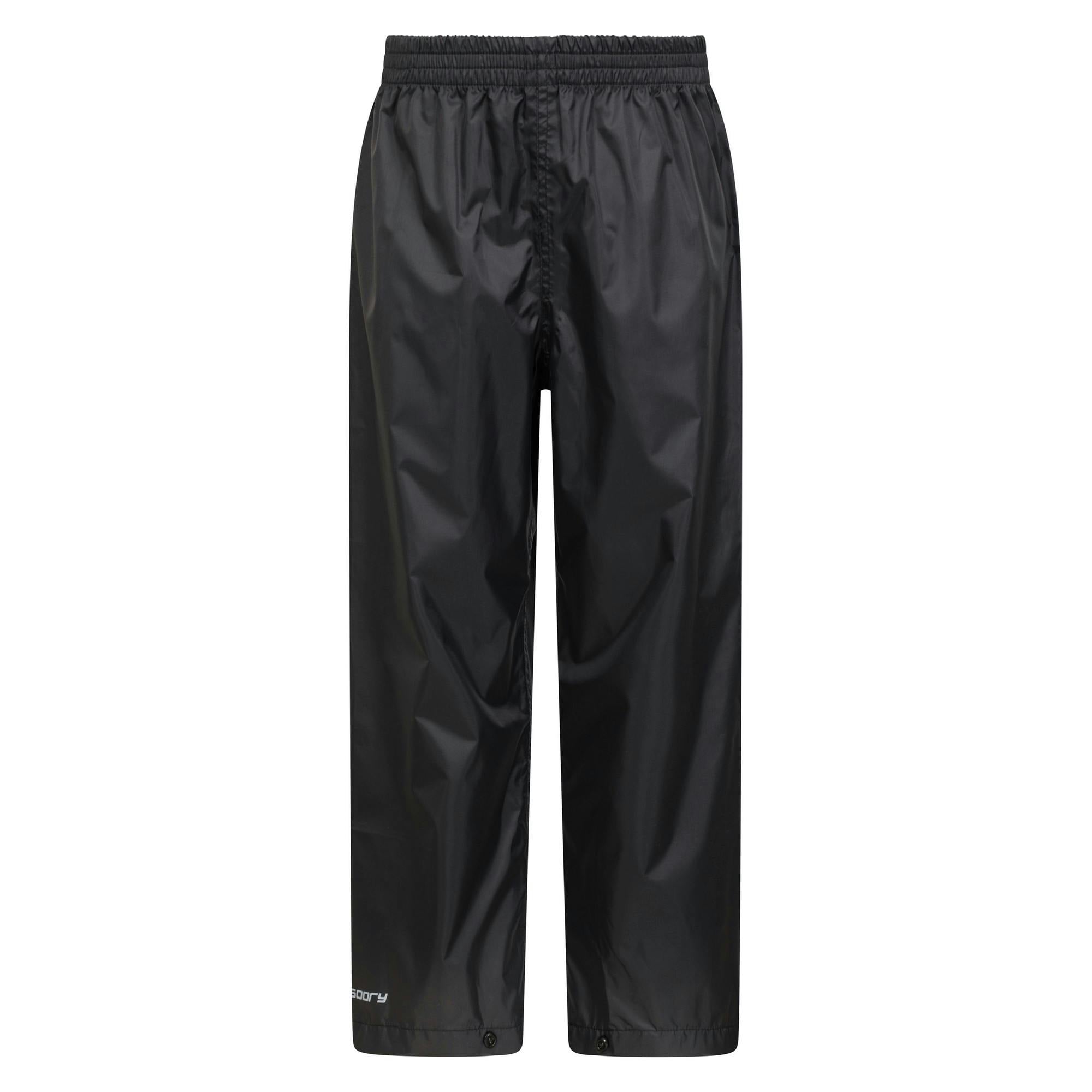 Mountain Warehouse Black Kids Pakka Ii Waterproof Over Trousers - 13 Years - 100% Polyamide