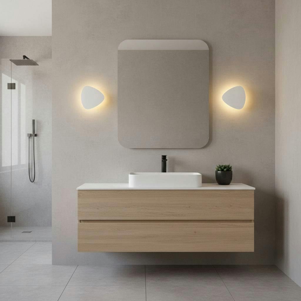 Rackhams White/Light 6 Watt Triangular Ip65 Wall Mounted Vanity