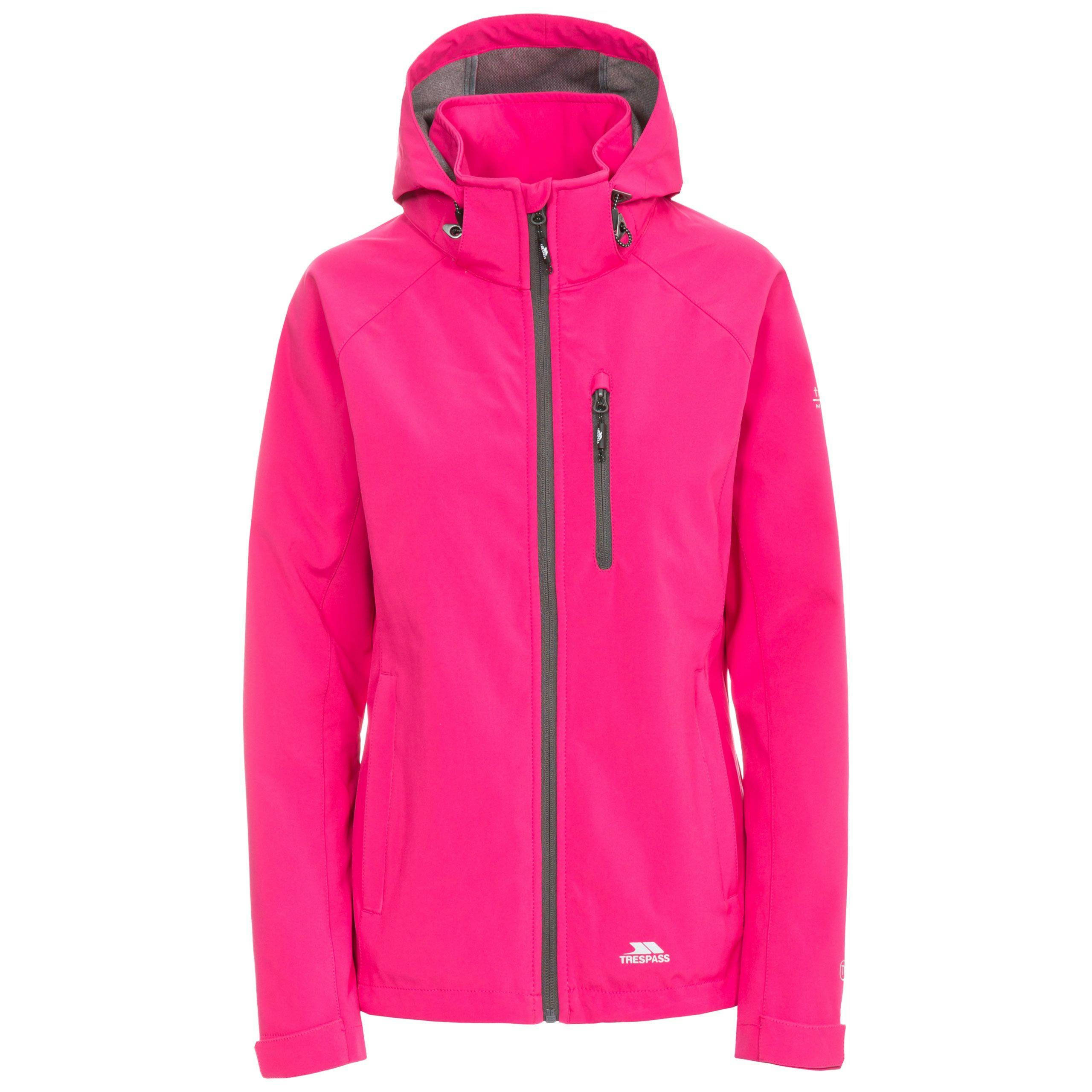 Trespass Women's Pink Lorina Waterproof Softshell Jacket - Lady - Xxs - Lady - 96% Polyester/4% Elastane