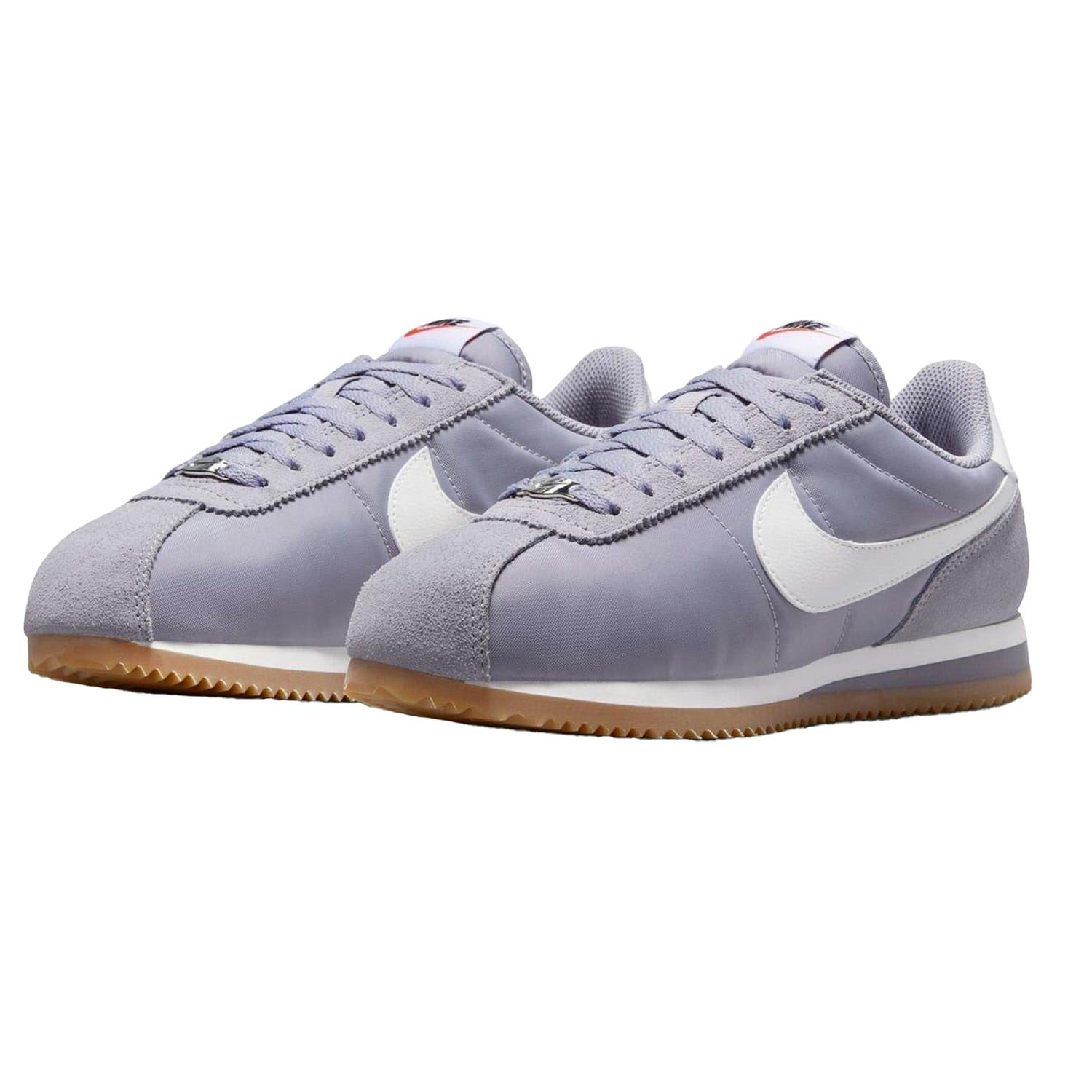 Nike Women's Grey / Cortez Suede Trainers - Cement - 6 Uk - Cement - 100% Mixed