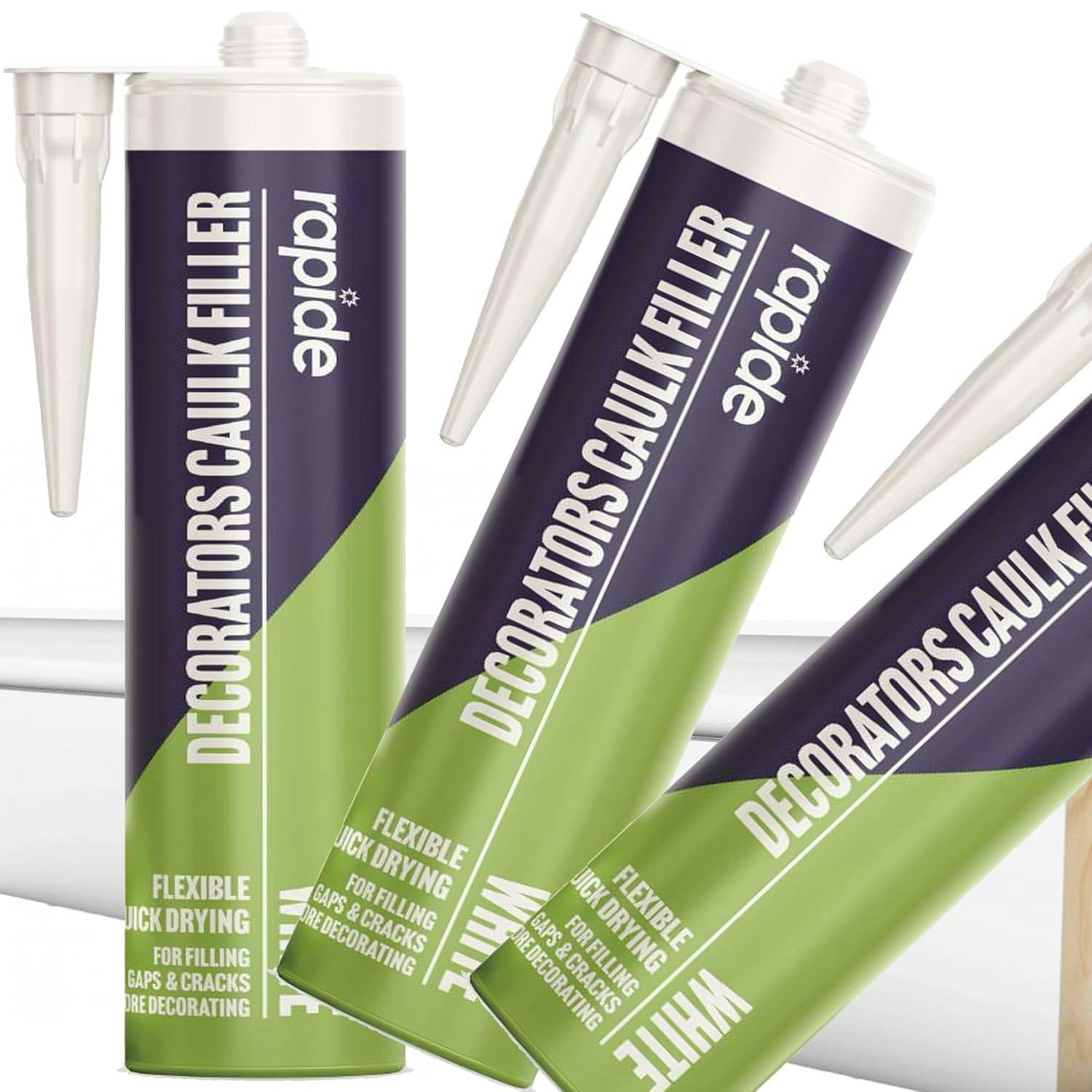 Storm Trading Group White Multi Use Decorators Caulk Gap & Crack Filler Sealant - 4 X