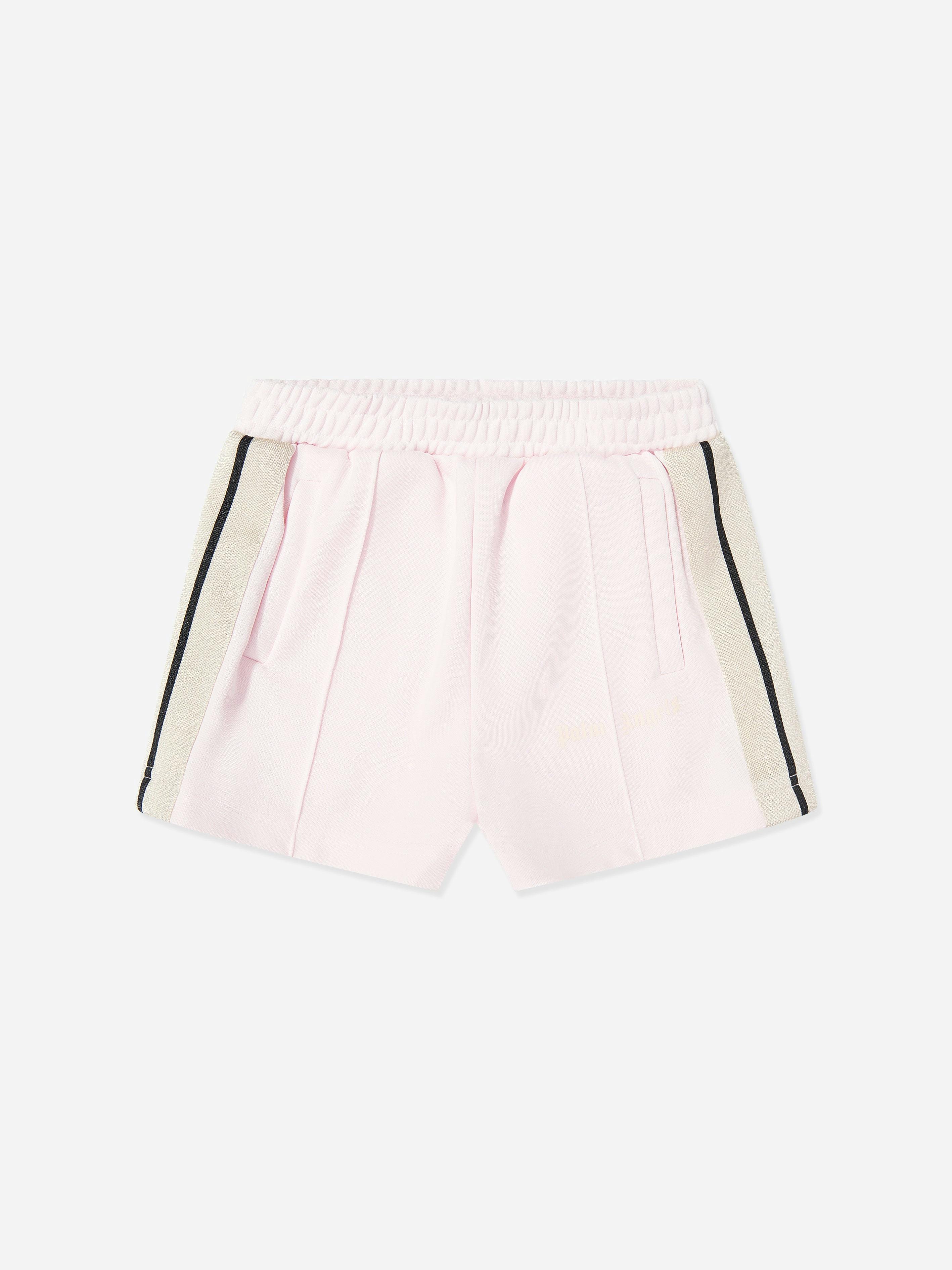 Palm Angels Girls Pink Track Shorts In - 12 Yrs