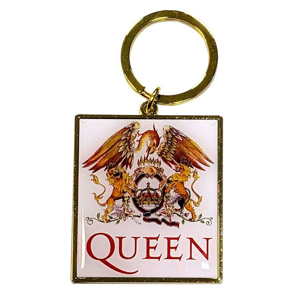 Paradiso Clothing Gold Queen Classic Crest Band Logo Keyring Keychain