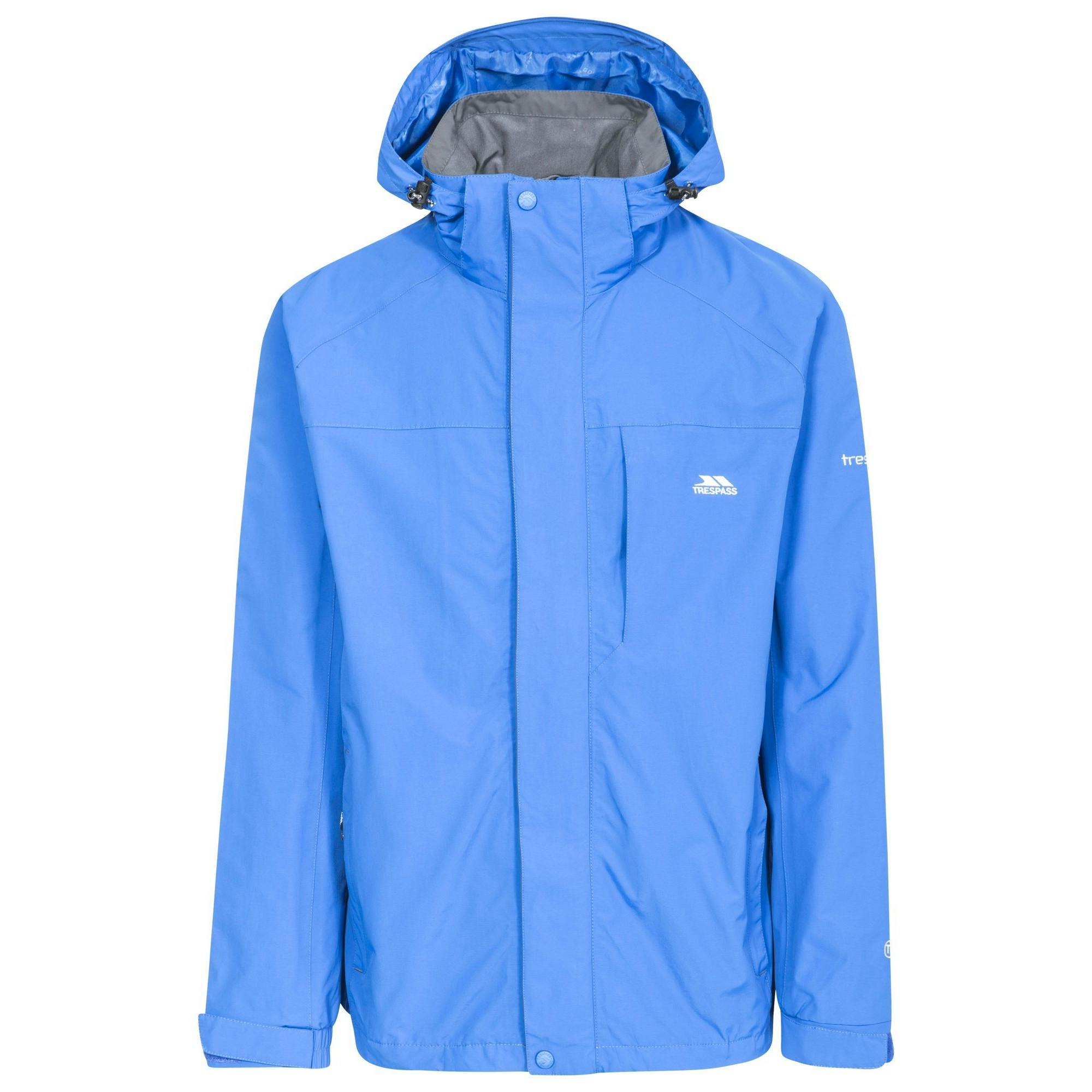 Trespass Men's Blue Edwards Ii Waterproof Jacket - Xxxl - 50% Polyamide Taslan Pu Coating/50% Polyester