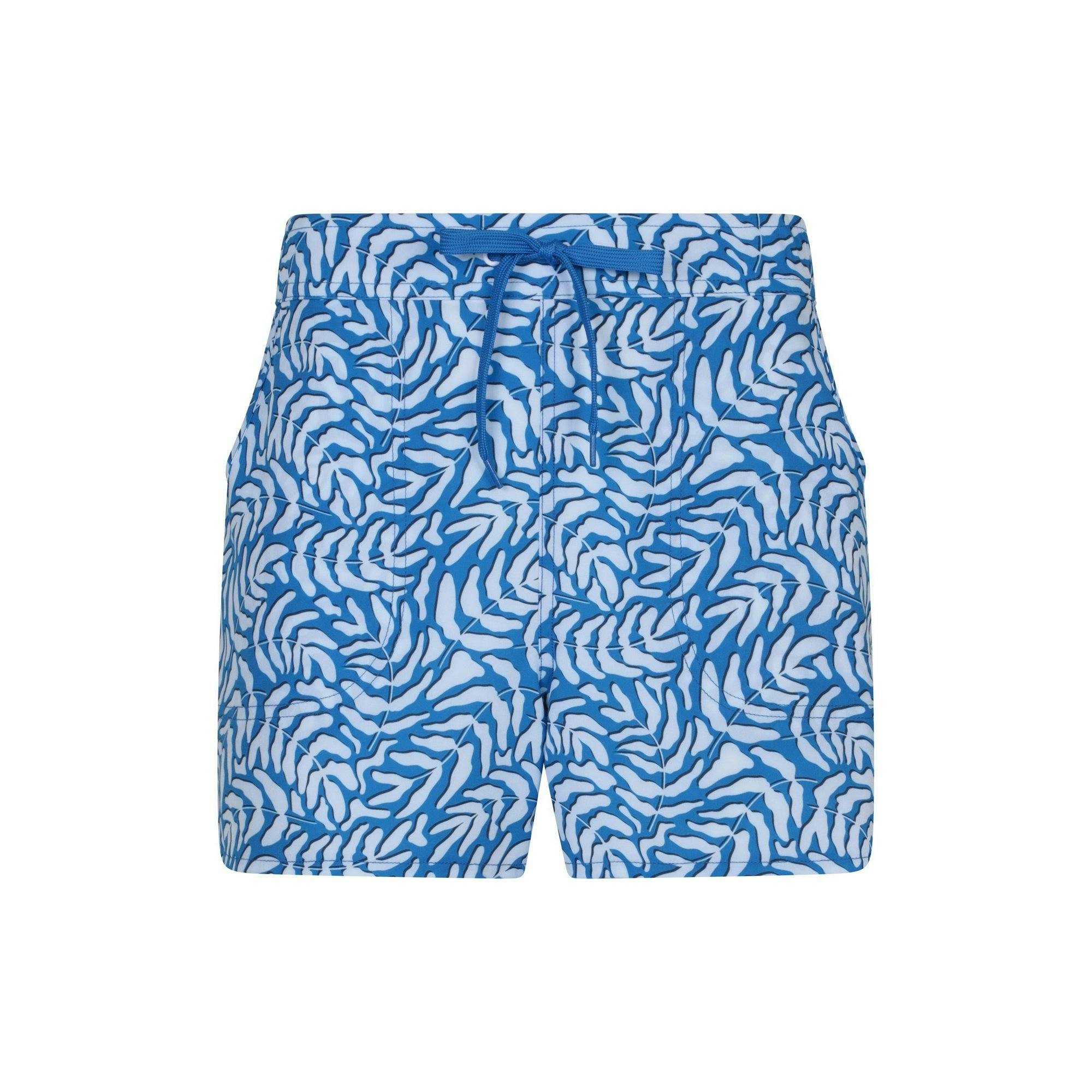 Mountain Warehouse Women's Blue Patterned Stretch Boardshorts - 16 Uk - 90% Polyester/10% Elastane