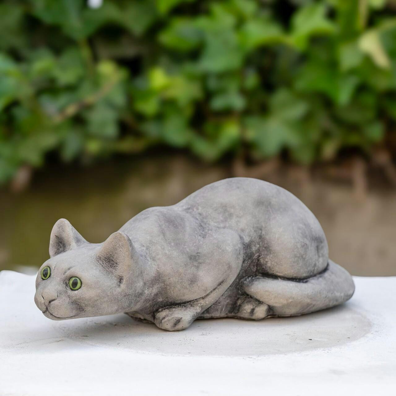 Rackhams Stone Cast Prowling Cat Sculpture
