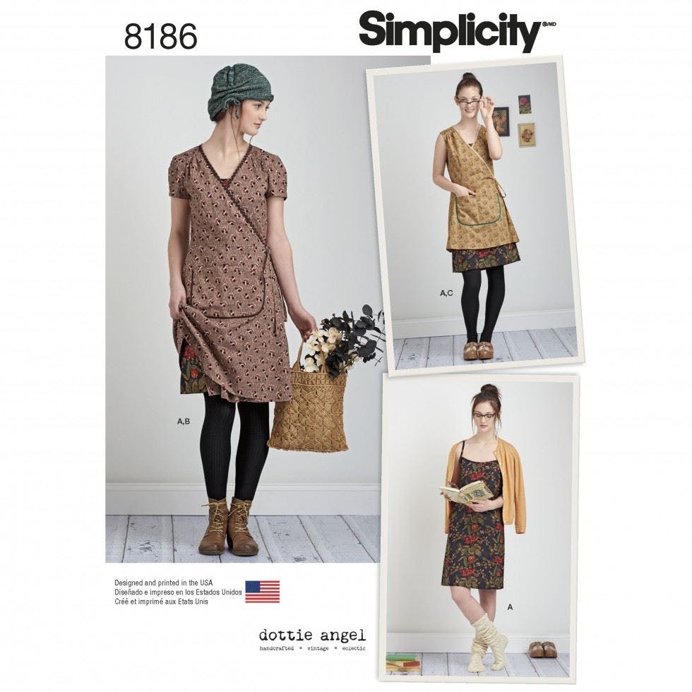 Simplicity Women's Sewing Pattern 8186, Dresses For D5 (4-6-8-10-12) - Intermediate - P5 (12-14-16-18-20)